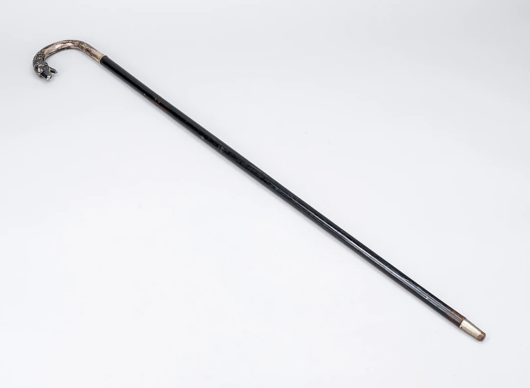 Gehstock mit figürlichem Silbergr