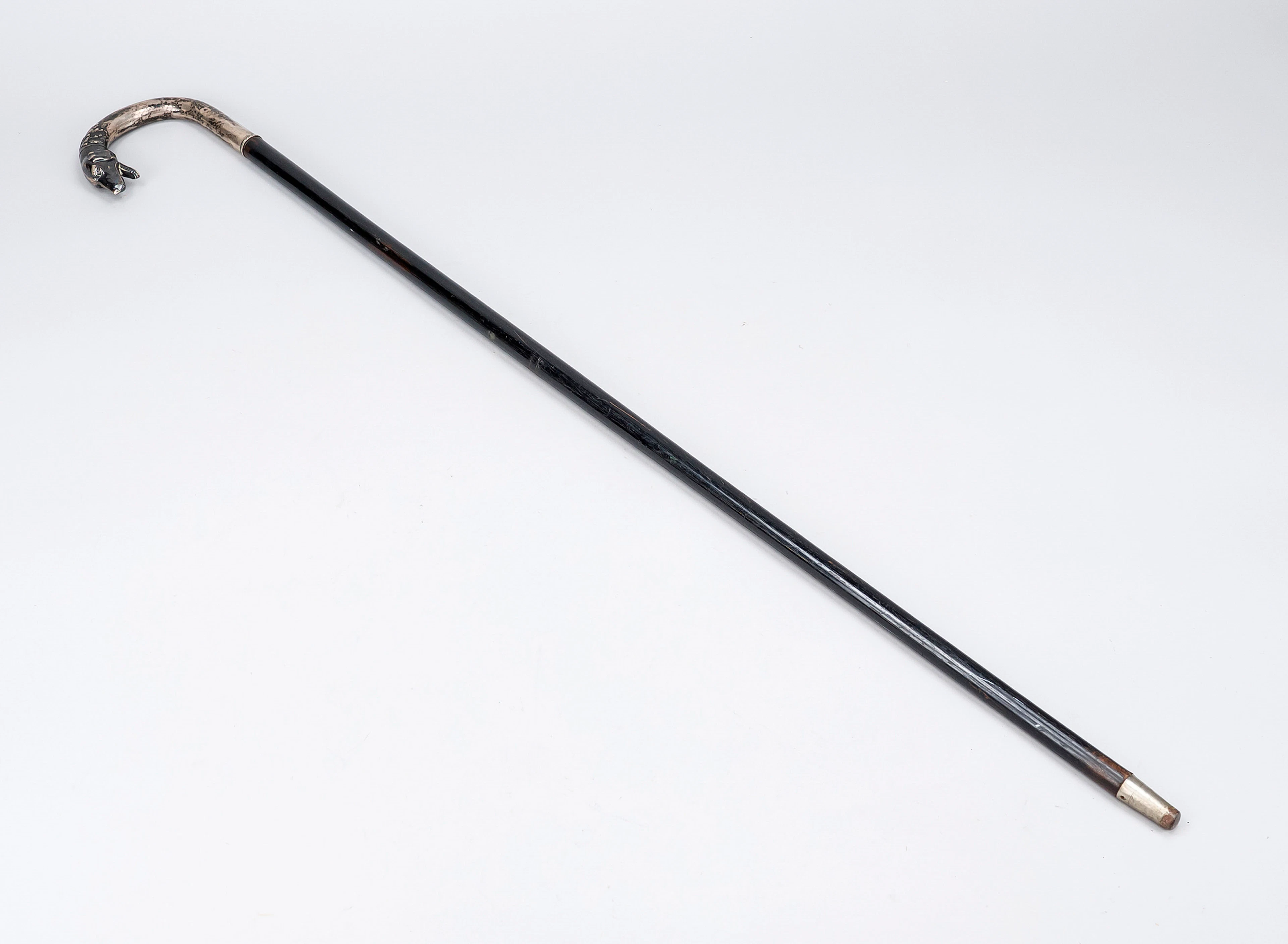 Gehstock mit figürlichem Silbergr
