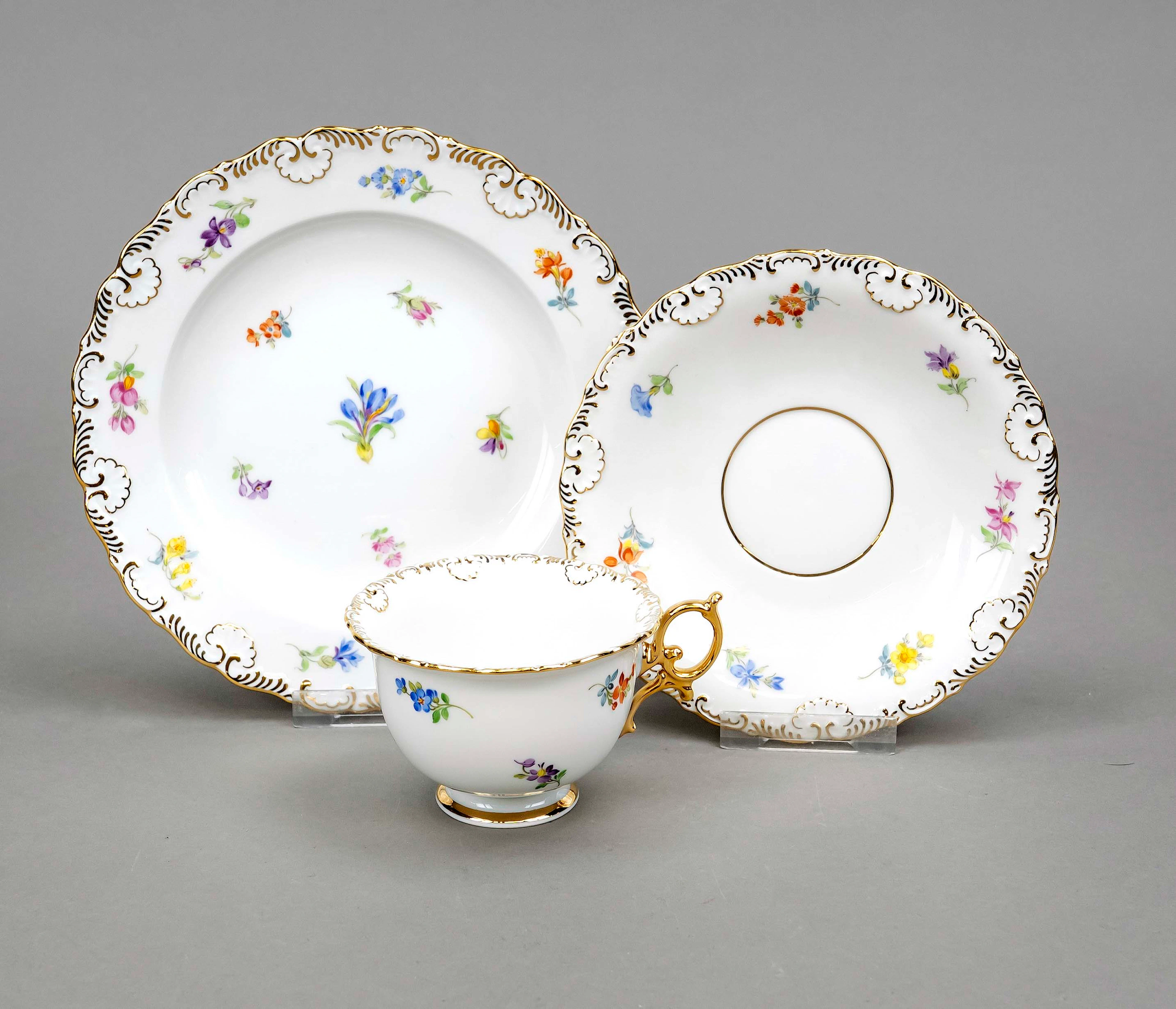 Kaffeegedeck, 3-tlg., Meissen, Mar