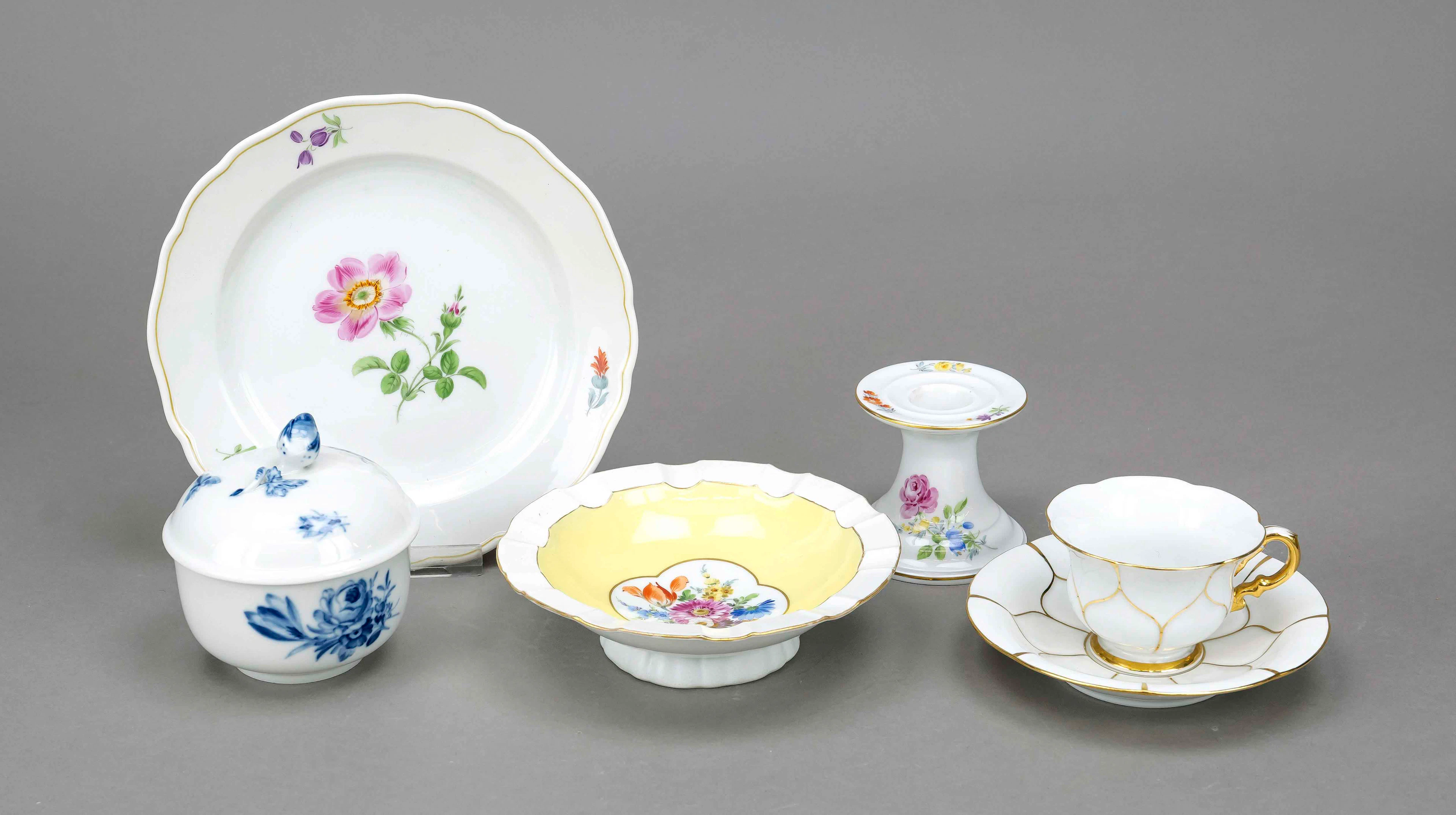 Konvolut Meissen, 6-tlg., Mokkaprunk