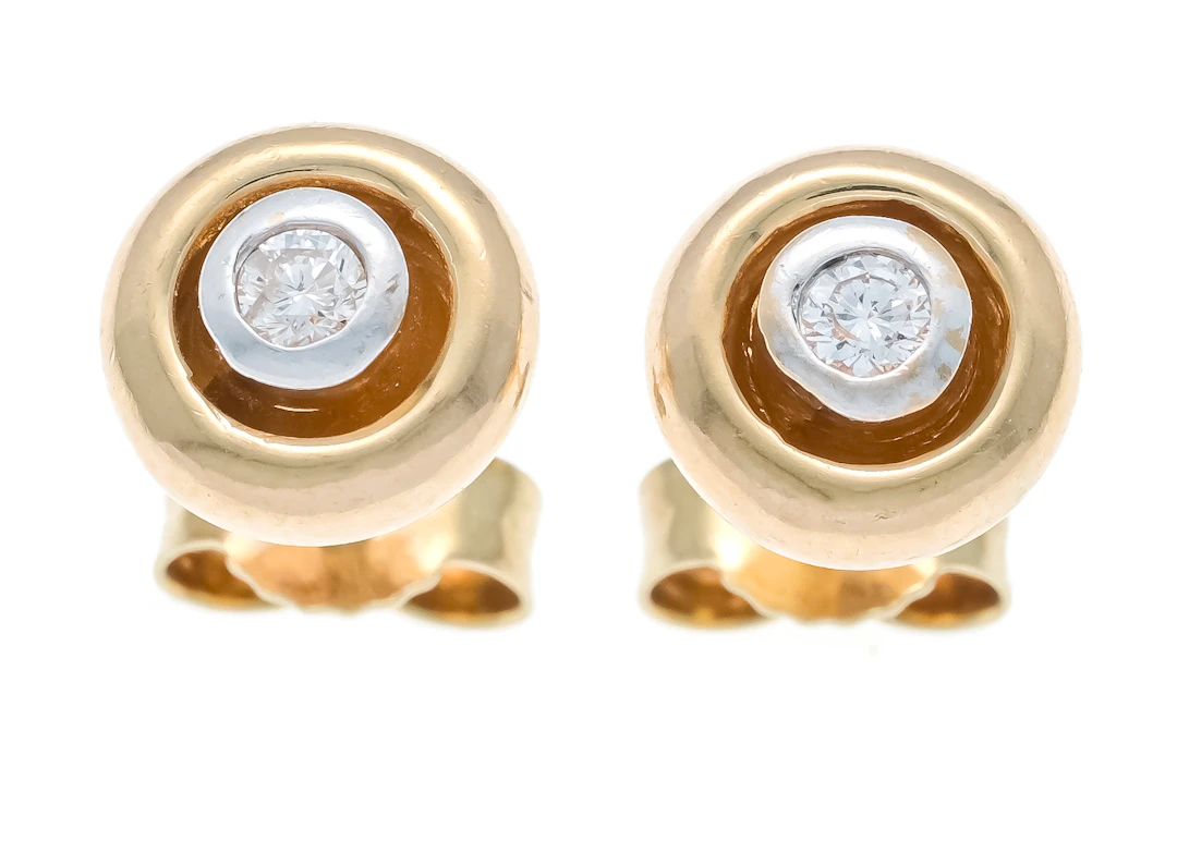 Solitär Brillant-Ohrstecker GG/WG