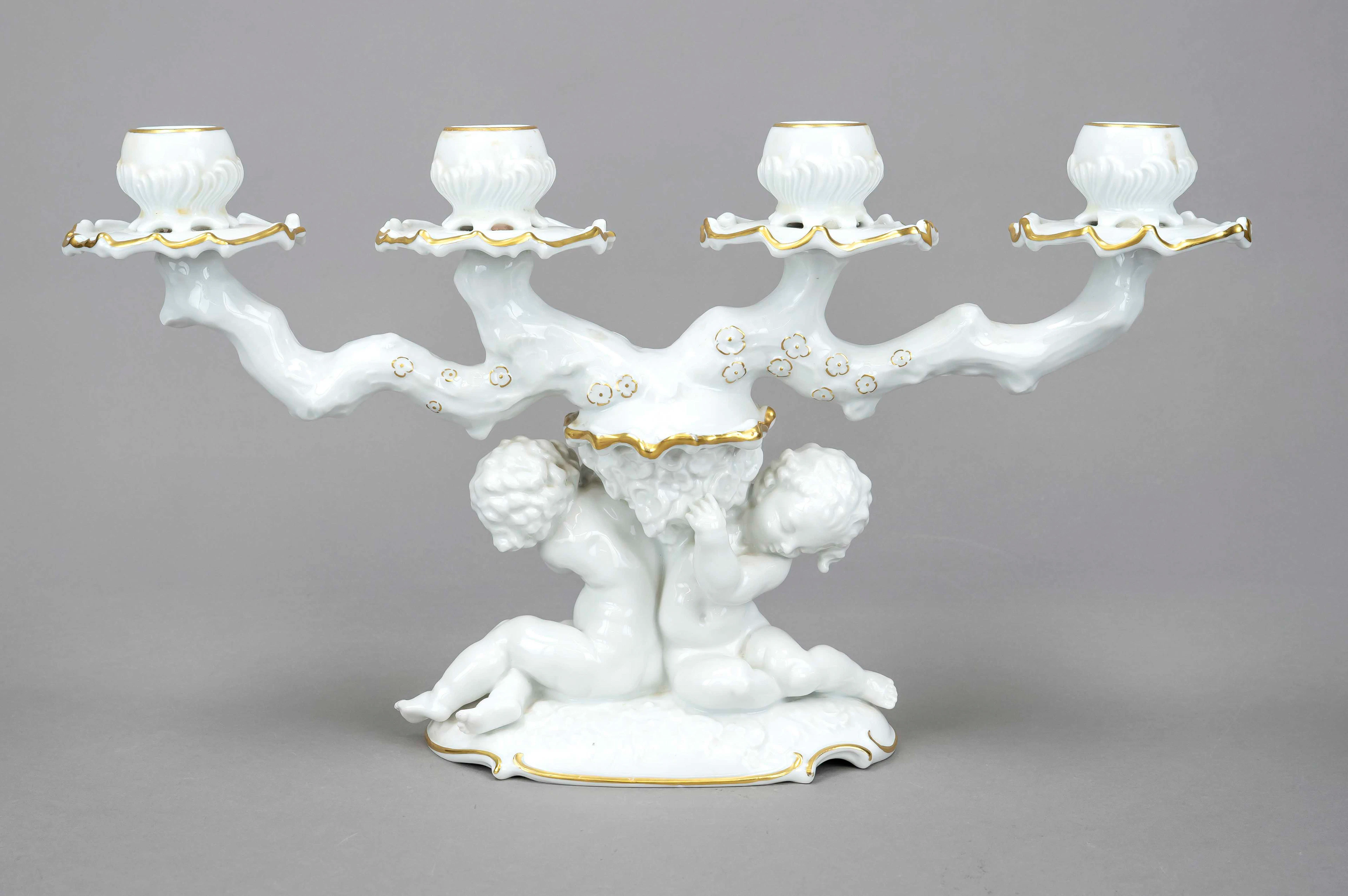 Kerzenleuchter mit zwei Putti, 4