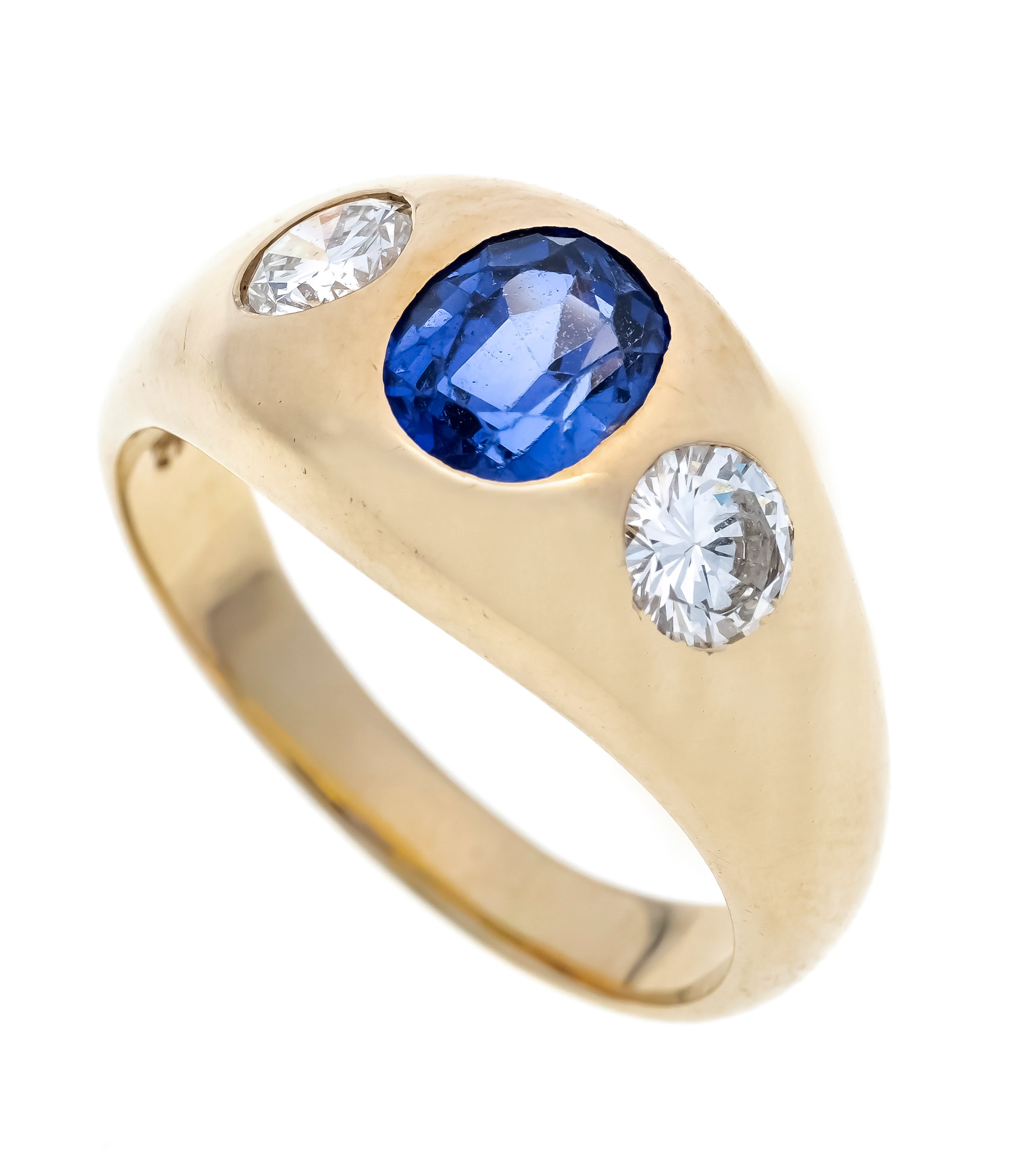 Saphir-Brillant-Ring GG 585/000 m