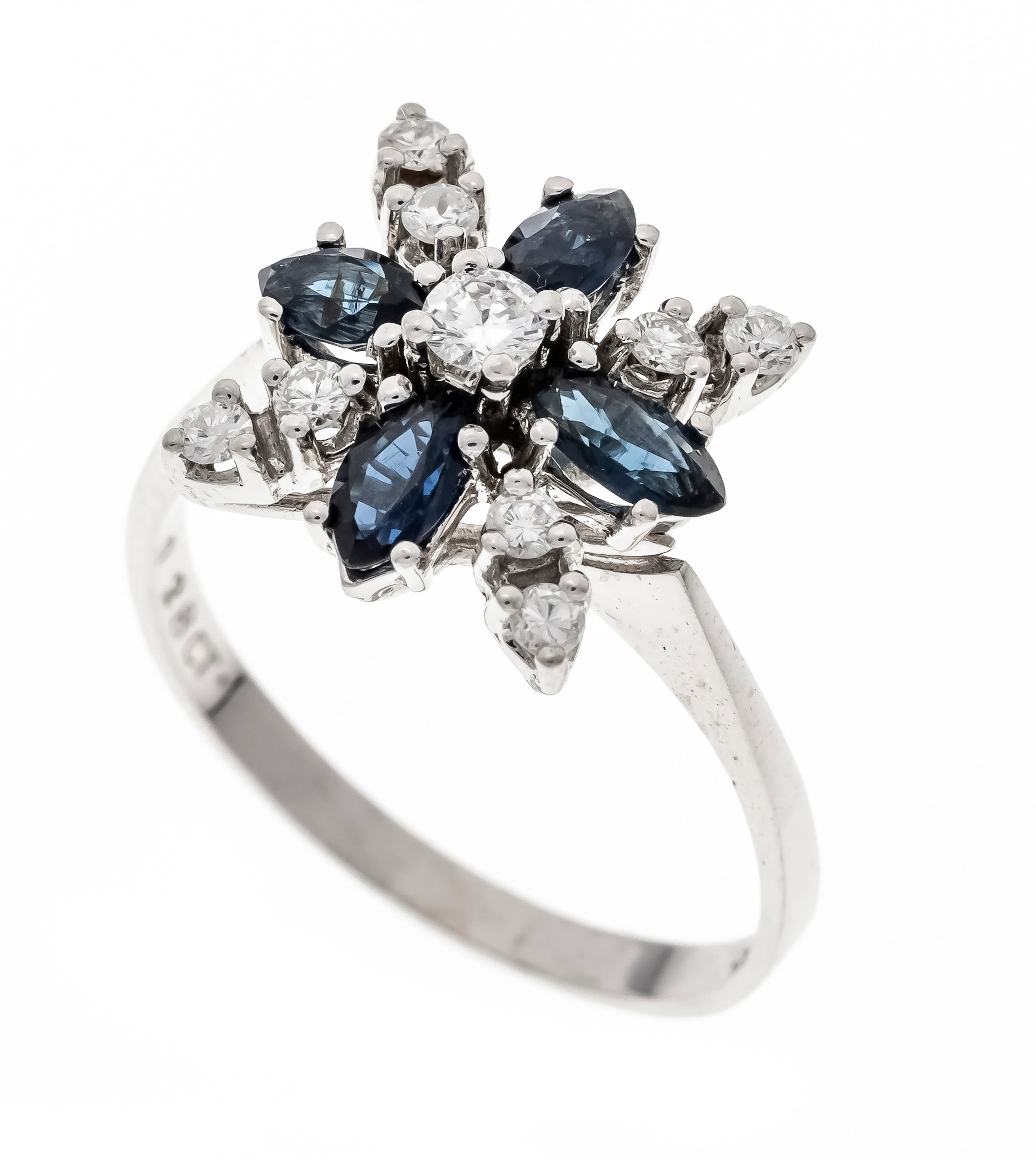Saphir-Brillant-Ring WG 585/000 m