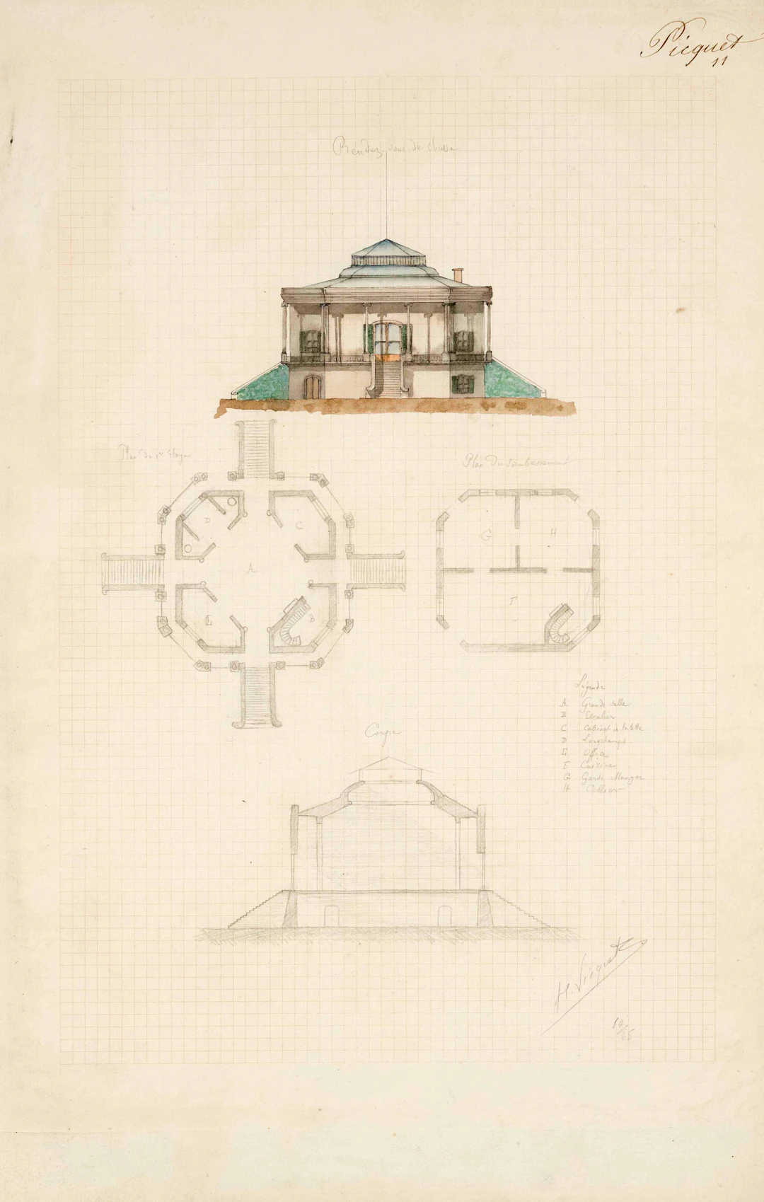 H. Sicynet, frz. Architekturzeich