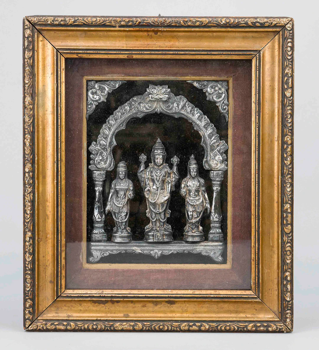 Gerahmtes Heiligenbild, Indien, 1