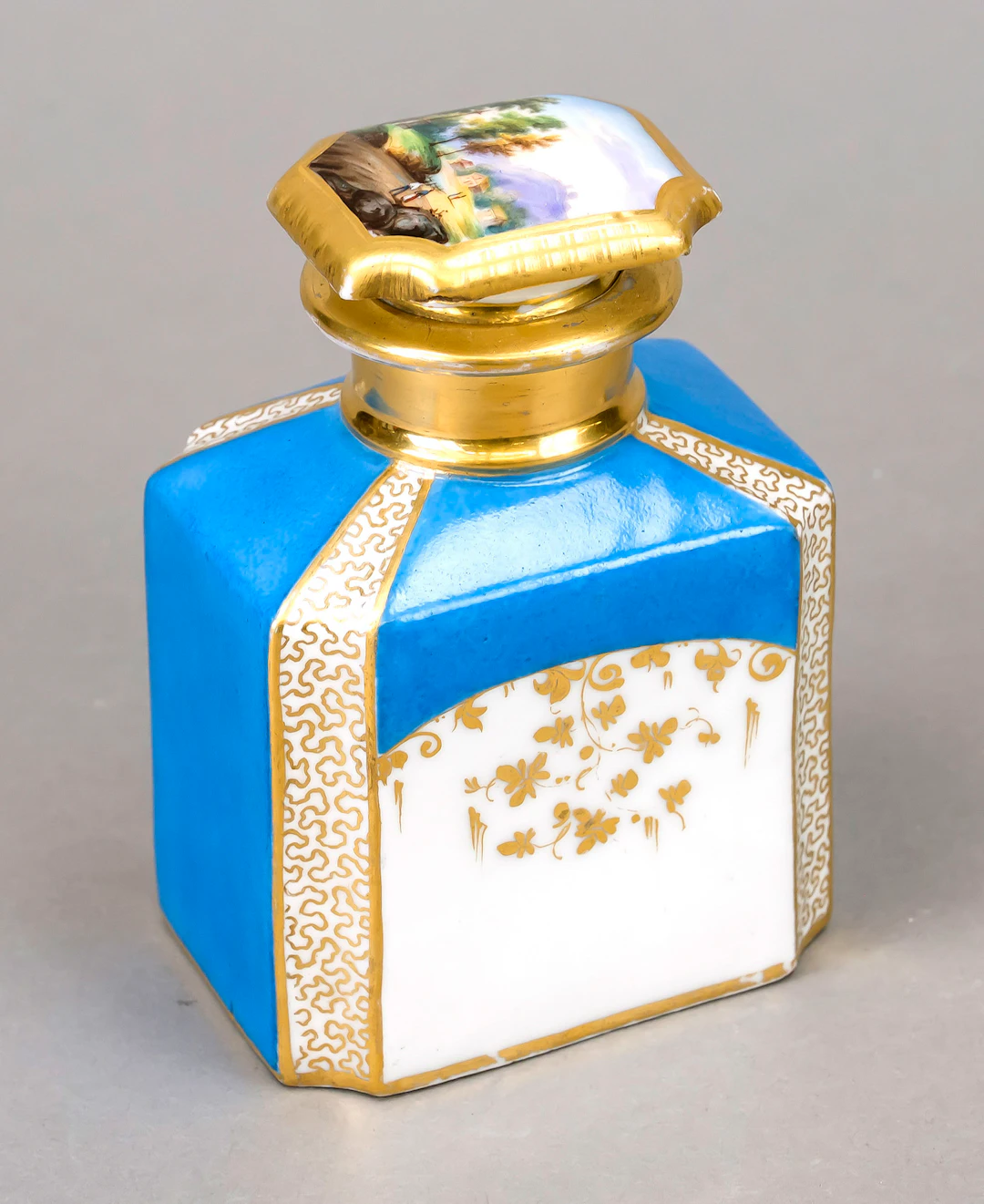 Teedose mit Deckel, w. Schlesien