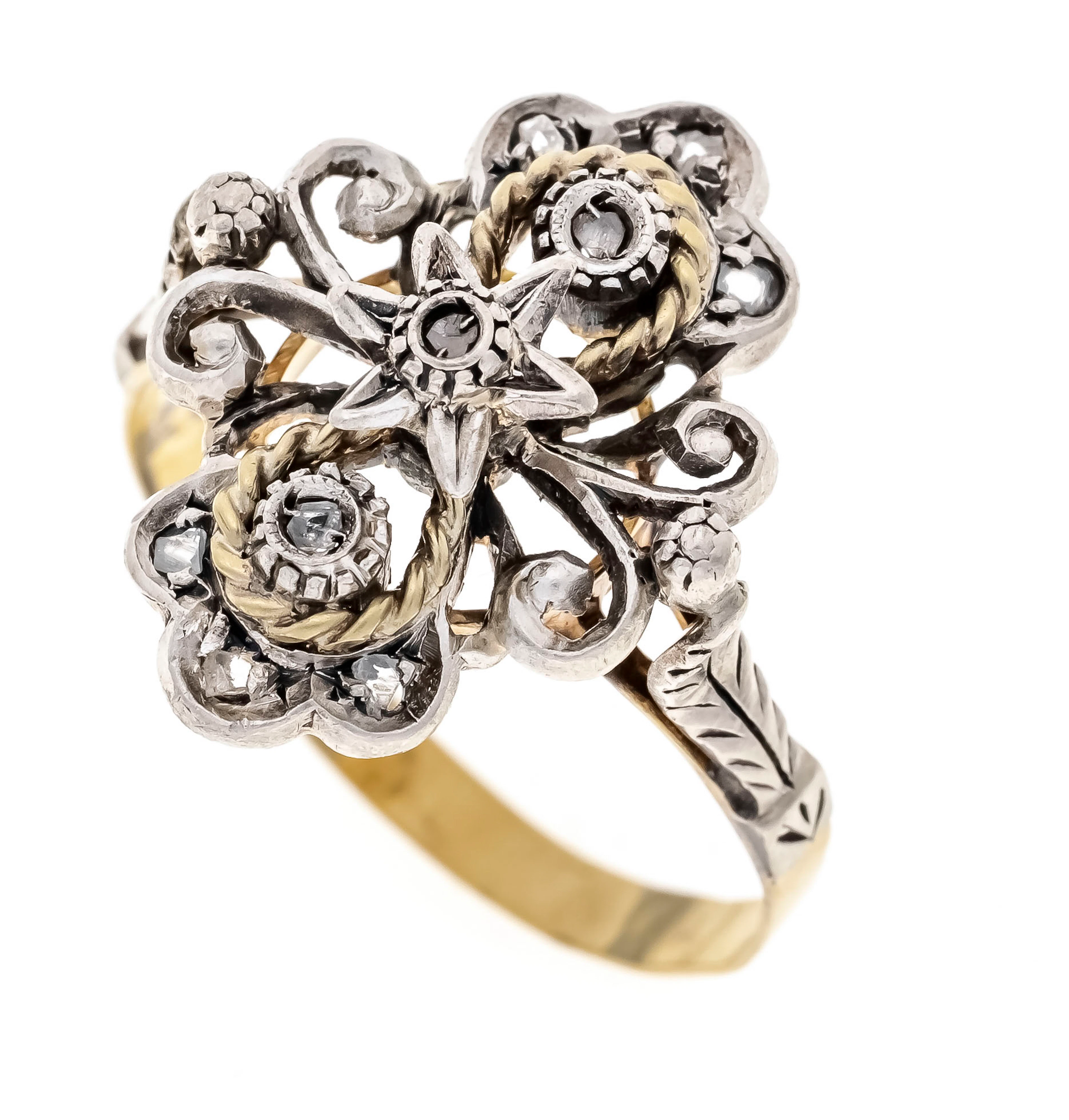 Antiker Ring um 1880 GG 750/000 u