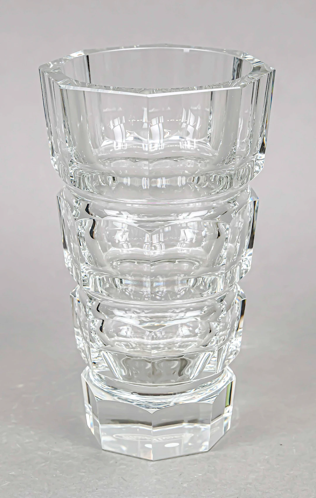 Vase, Moser, 20. Jh., polygonaler