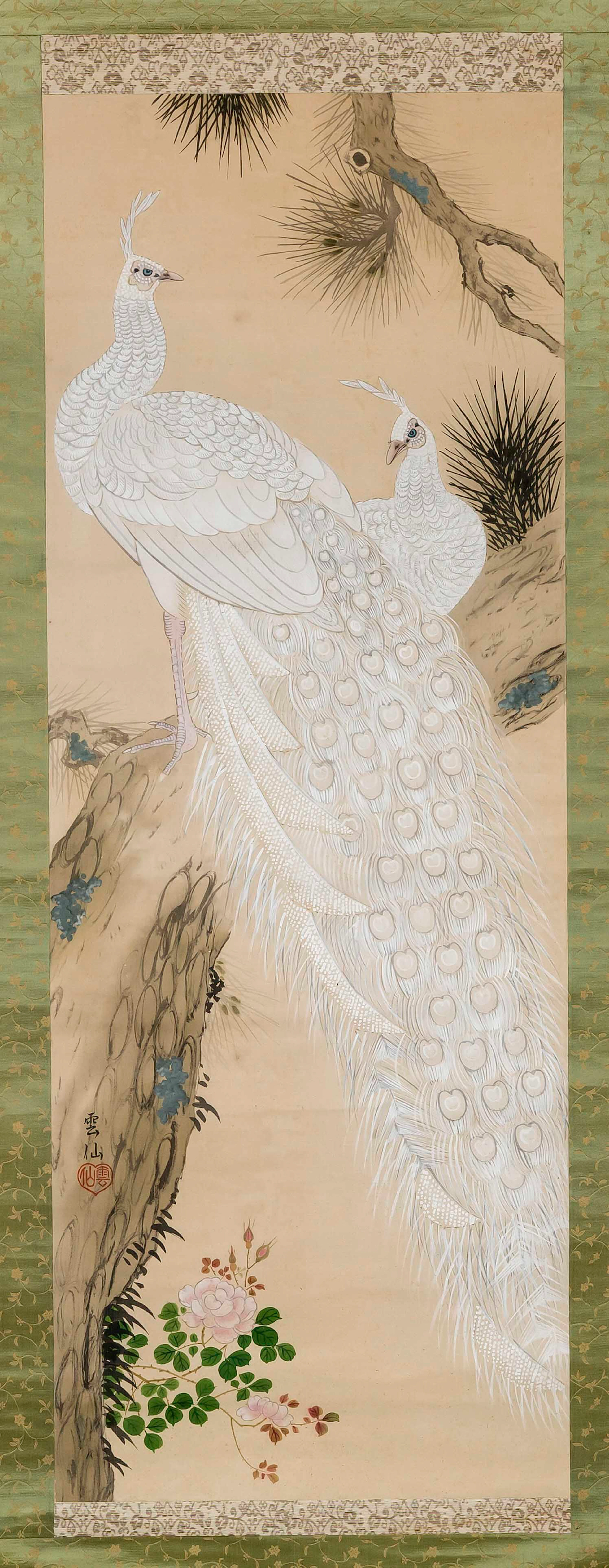 Seidenmalerei, Japan, 20. Jh., Pf