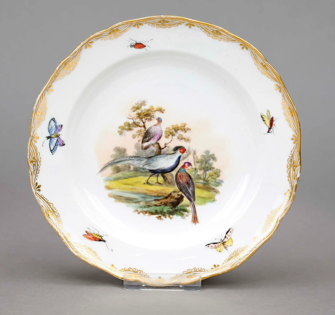 Teller, Meissen, Knaufschwerter M