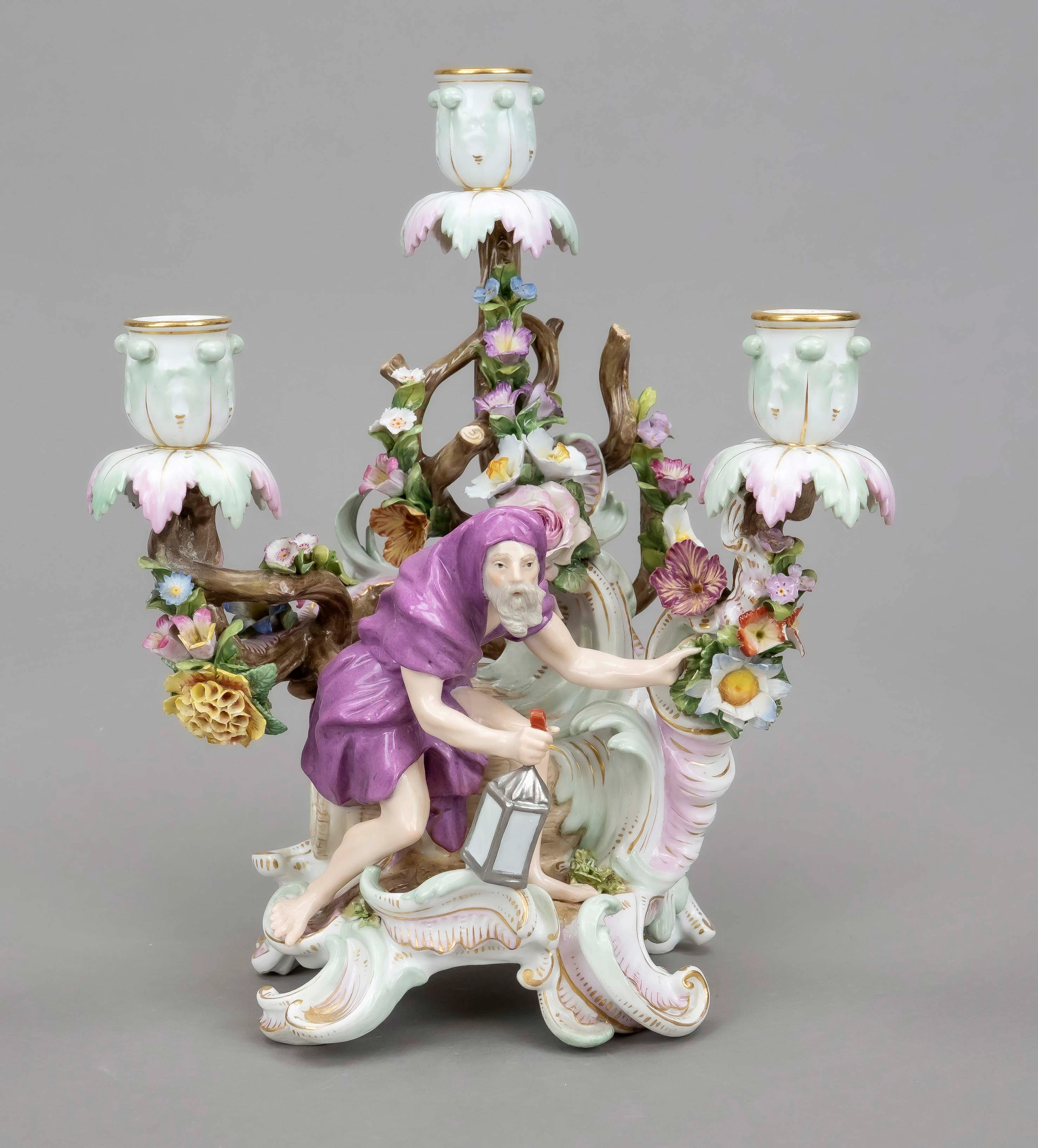 Tischleuchter mit Diogenes, Meiss