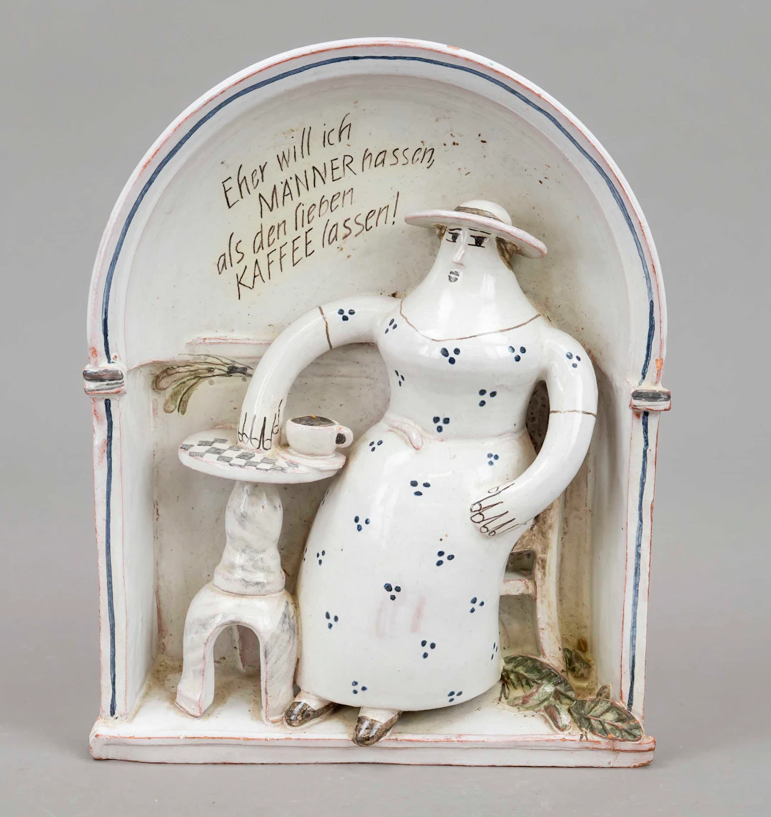 Humorvolle Wandskulptur, 20. Jh.