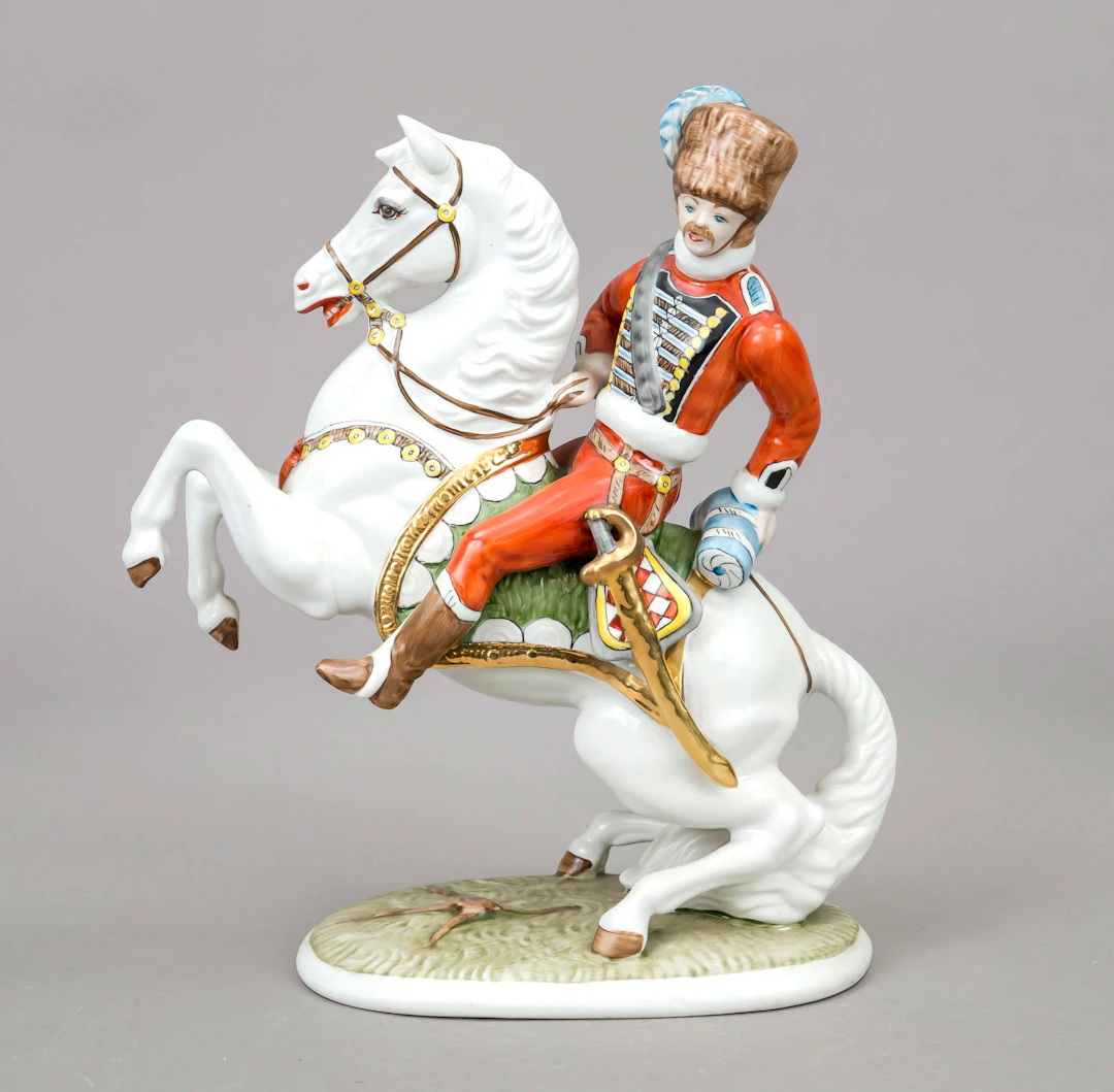 Reiterfigur eines Soldaten zu Pfe