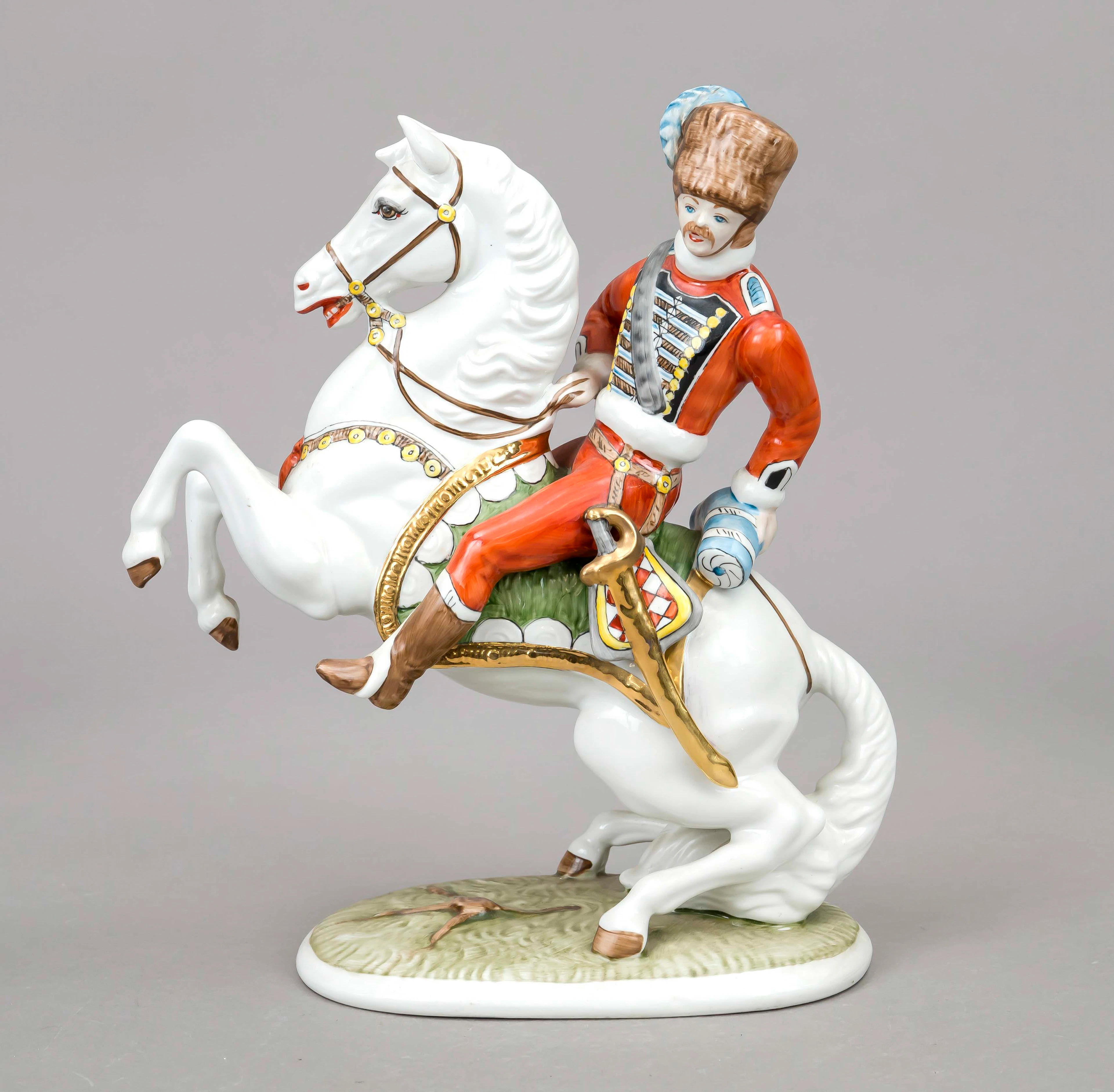 Reiterfigur eines Soldaten zu Pfe