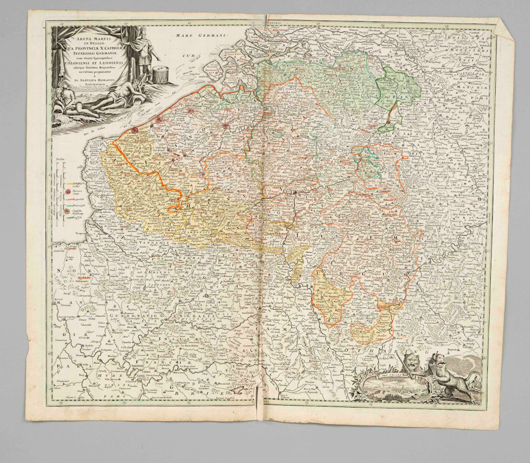 Historische Karte von Belgien --
