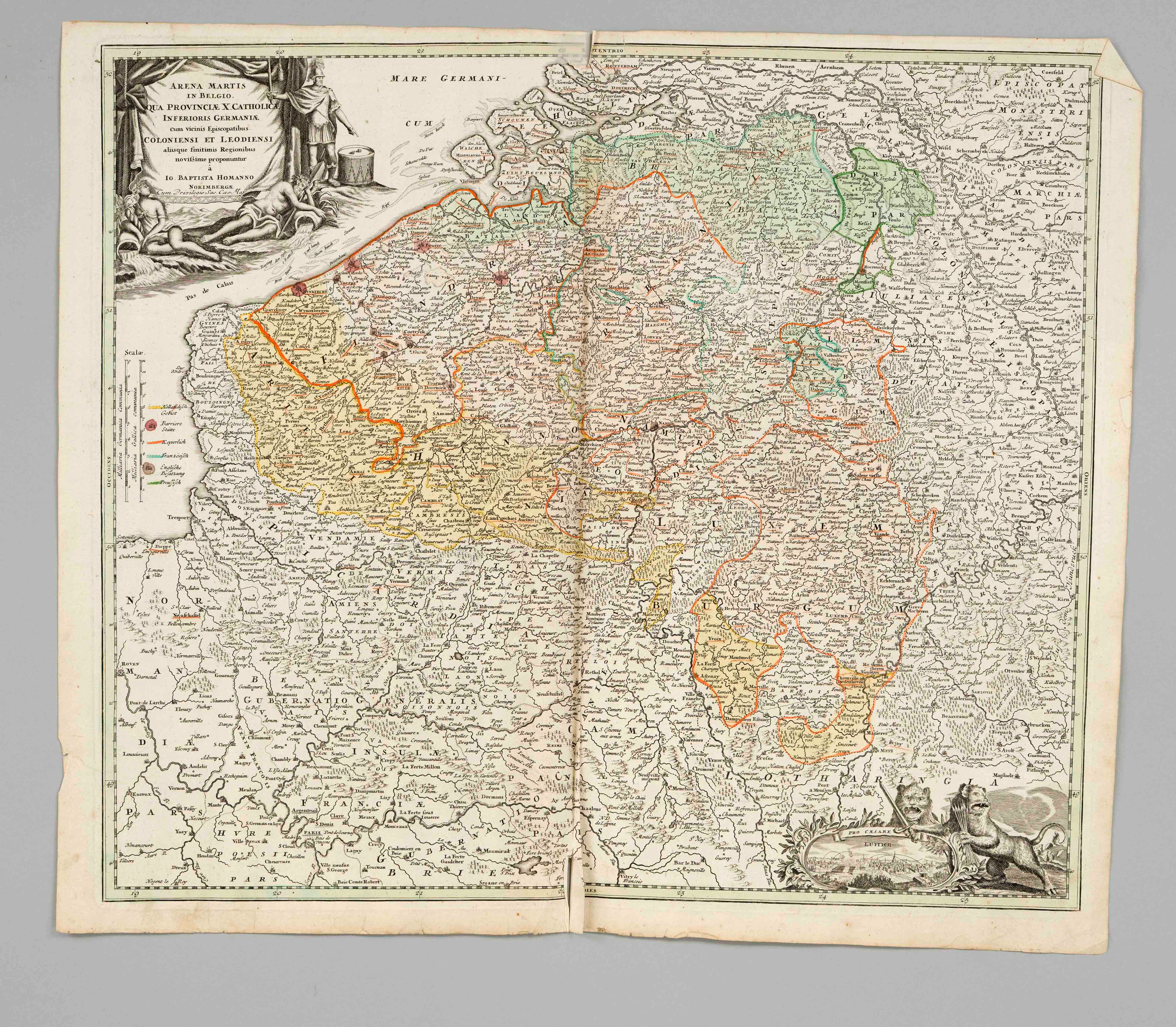 Historische Karte von Belgien --