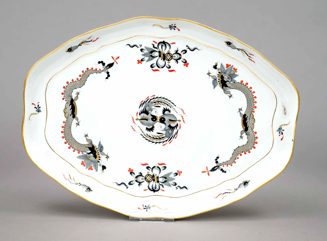Ovale Servierplatte, Meissen, Mar