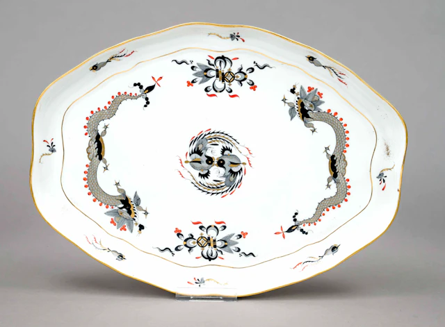 Ovale Servierplatte, Meissen, Mar