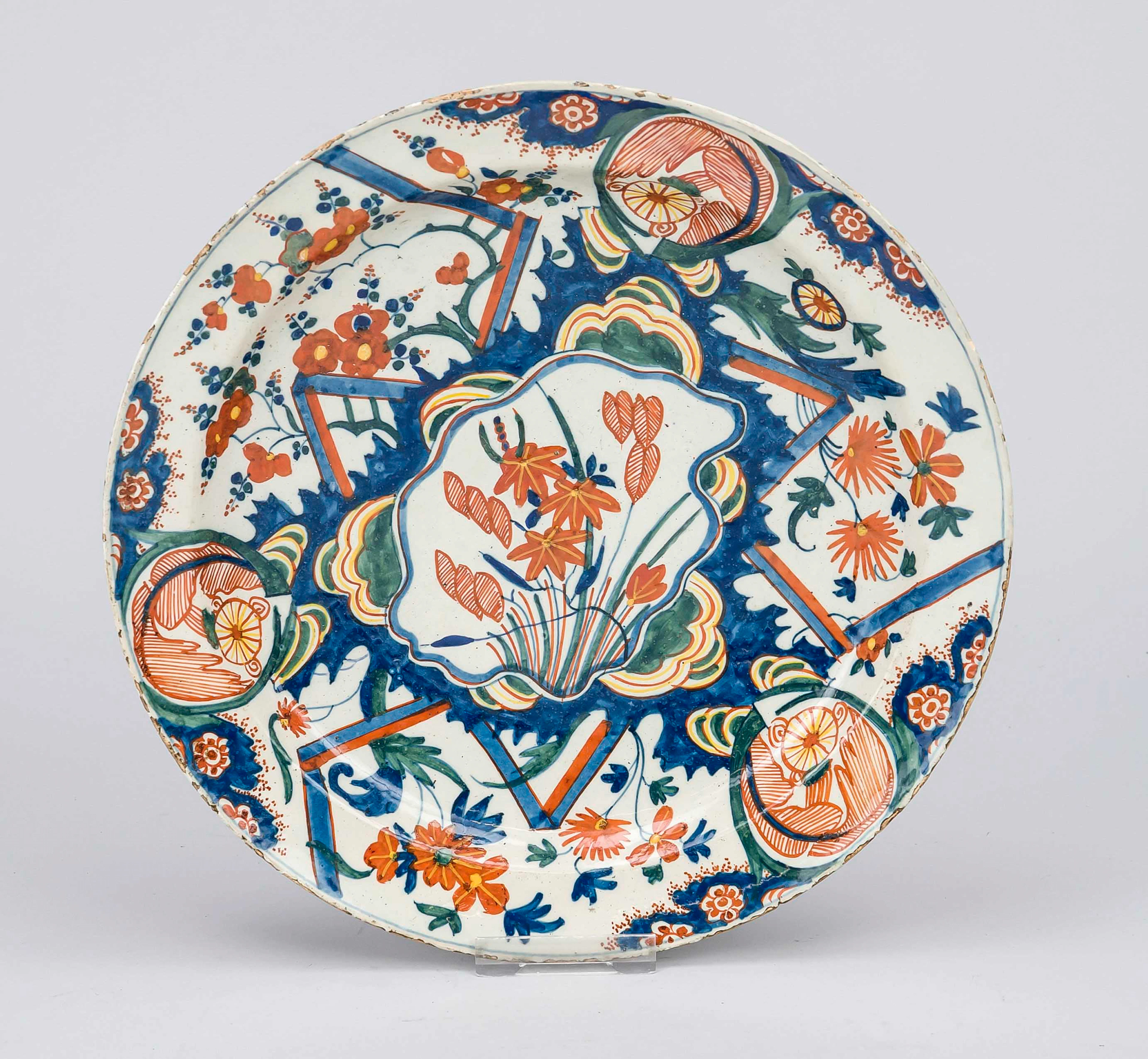 Teller mit Kakiemon-Malerei, w. D