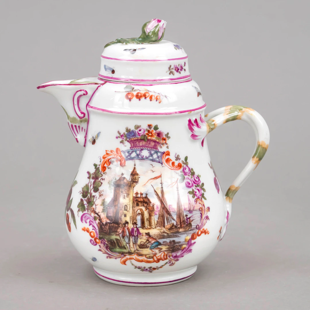Deckelkännchen, Meissen, Knaufsch