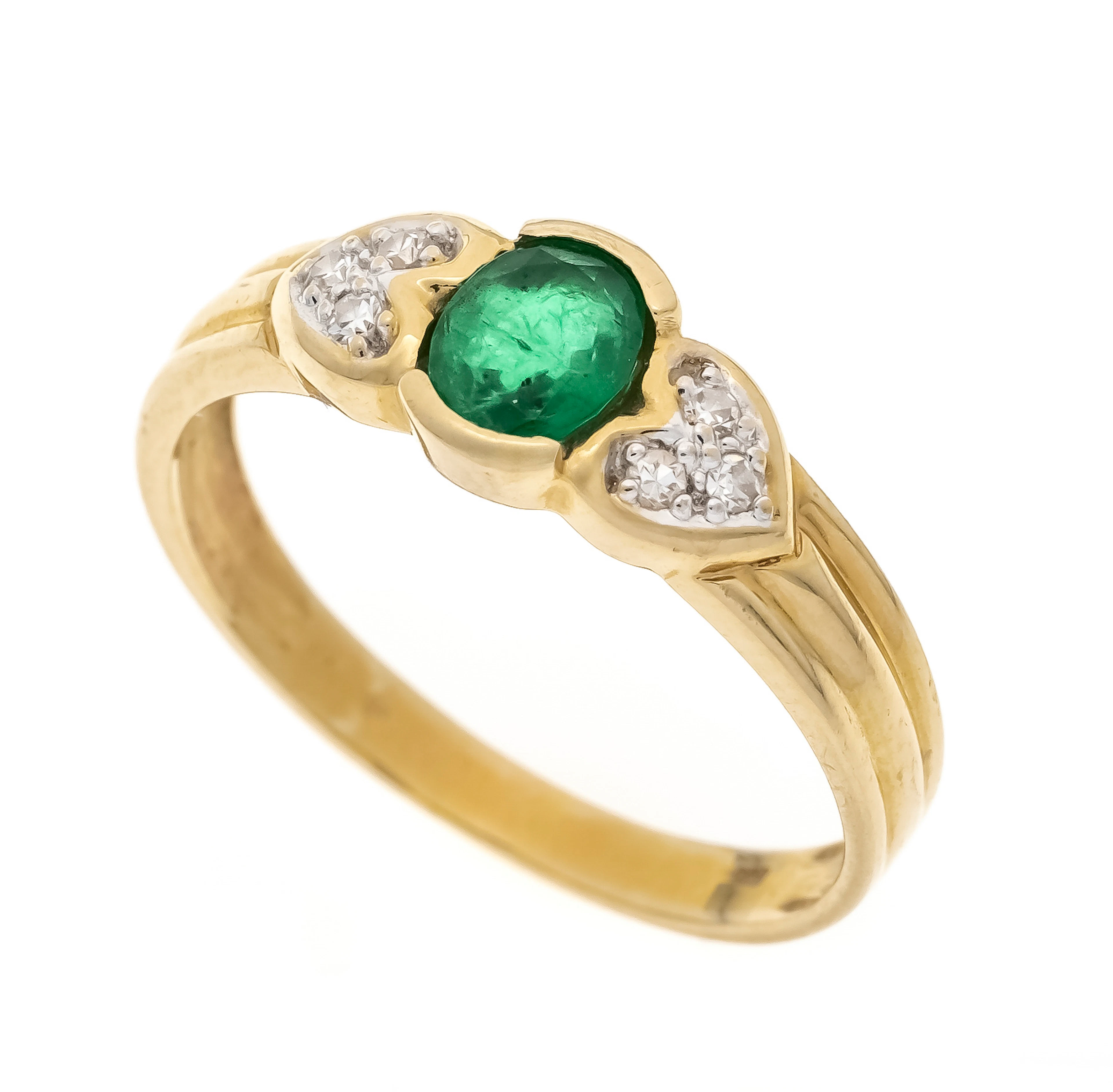 Smaragd-Diamant-Ring GG 585/000 m