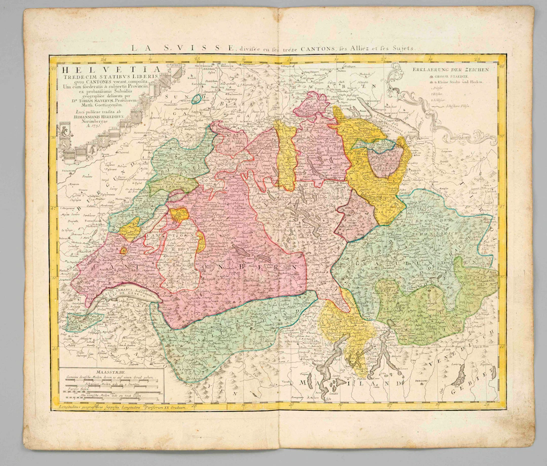 Historische Karte der Schweiz --