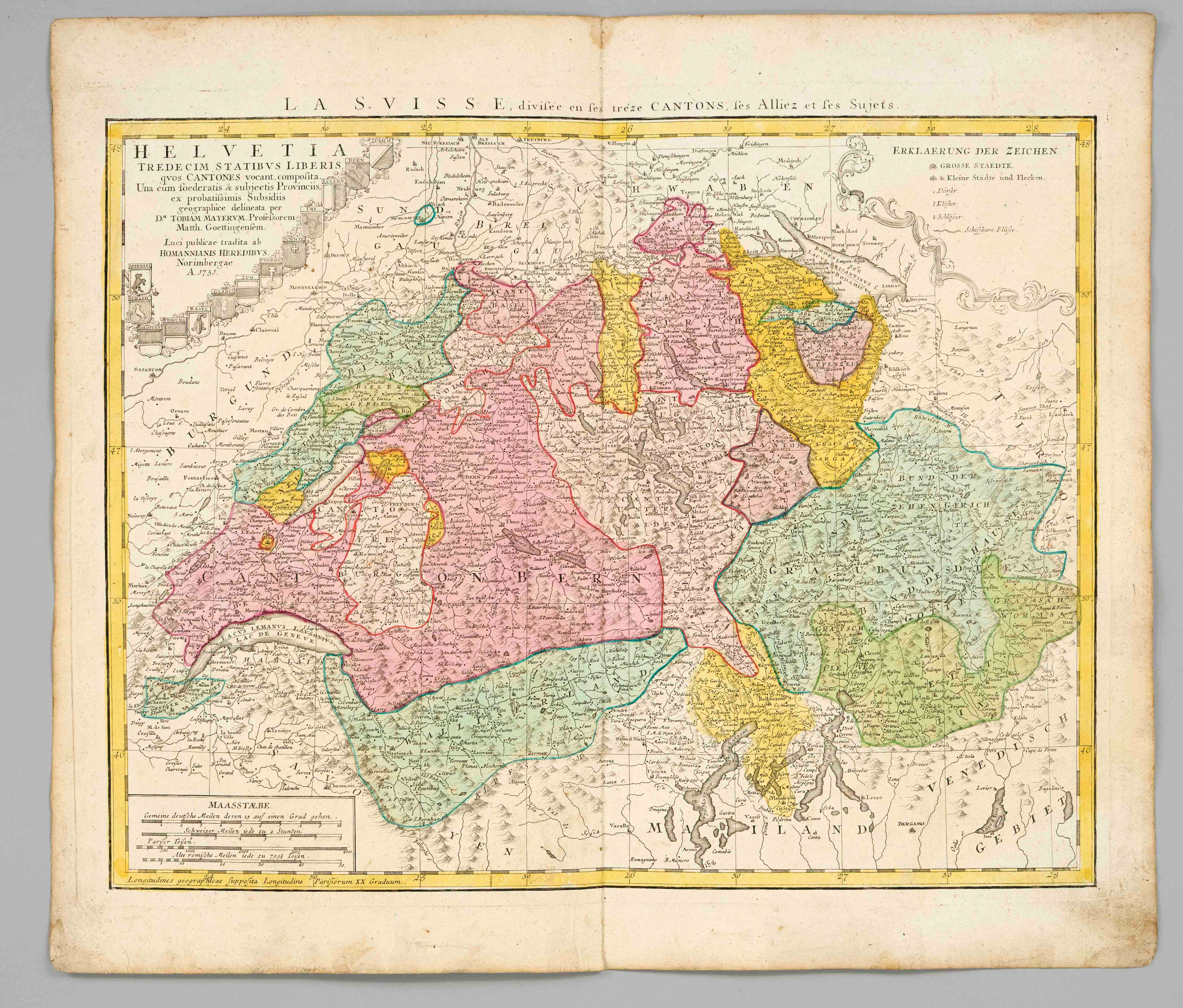Historische Karte der Schweiz --