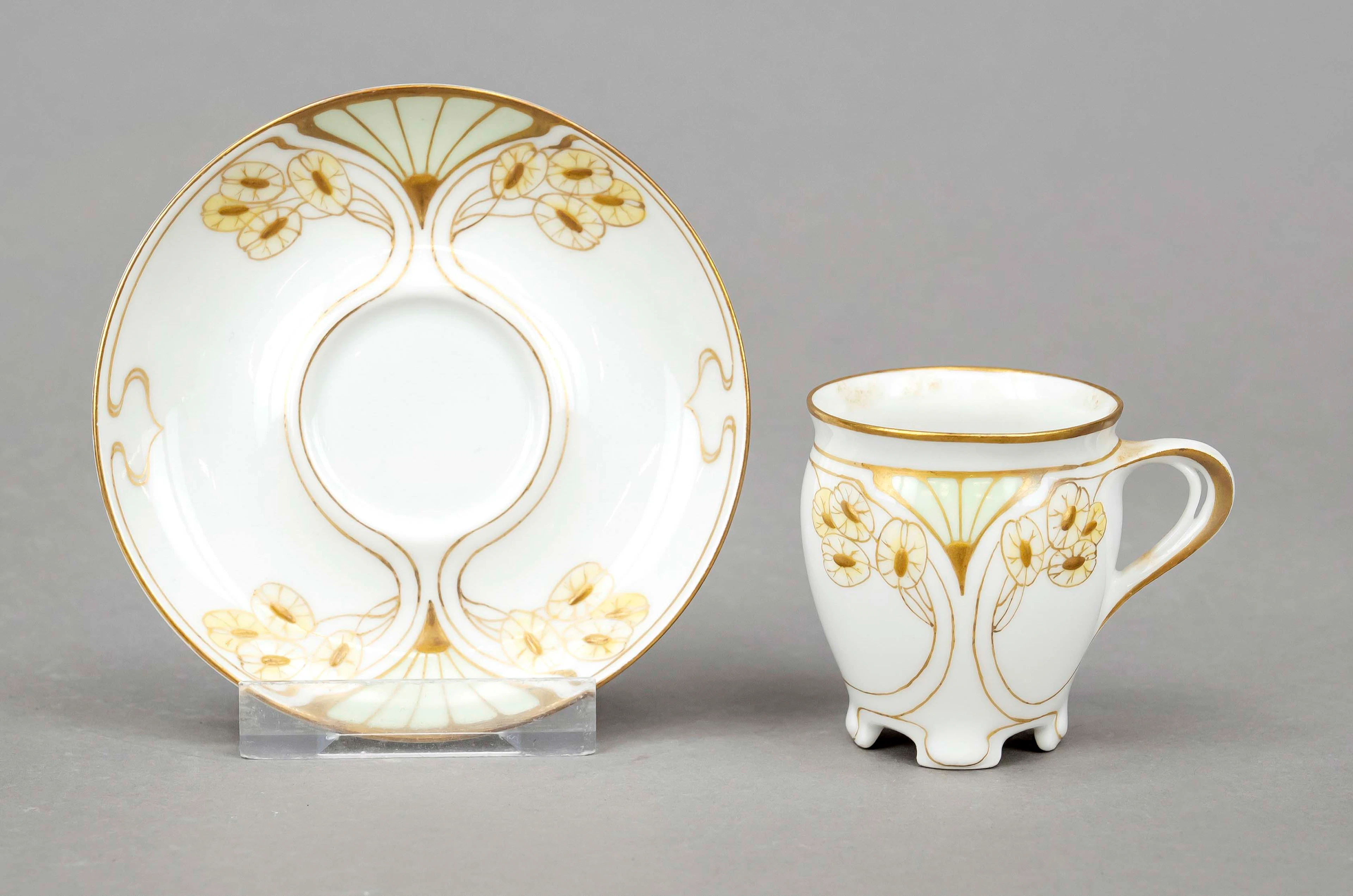 Jugendstil-Mokkatasse mit UT, KPM Be