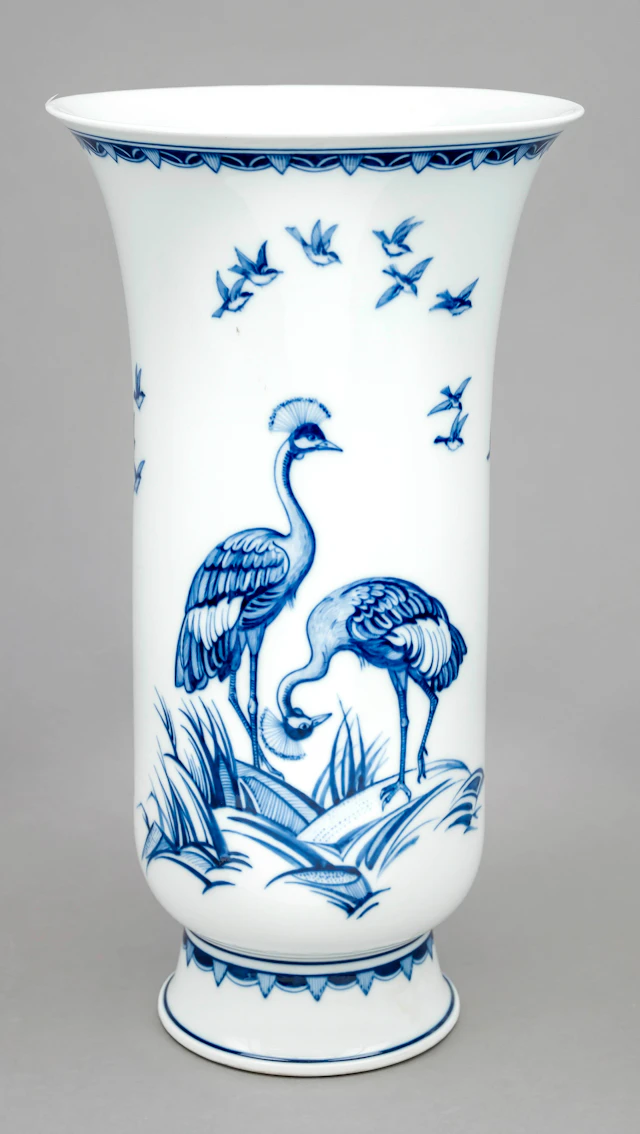 Große Art Déco-Vase, Meissen, Mar