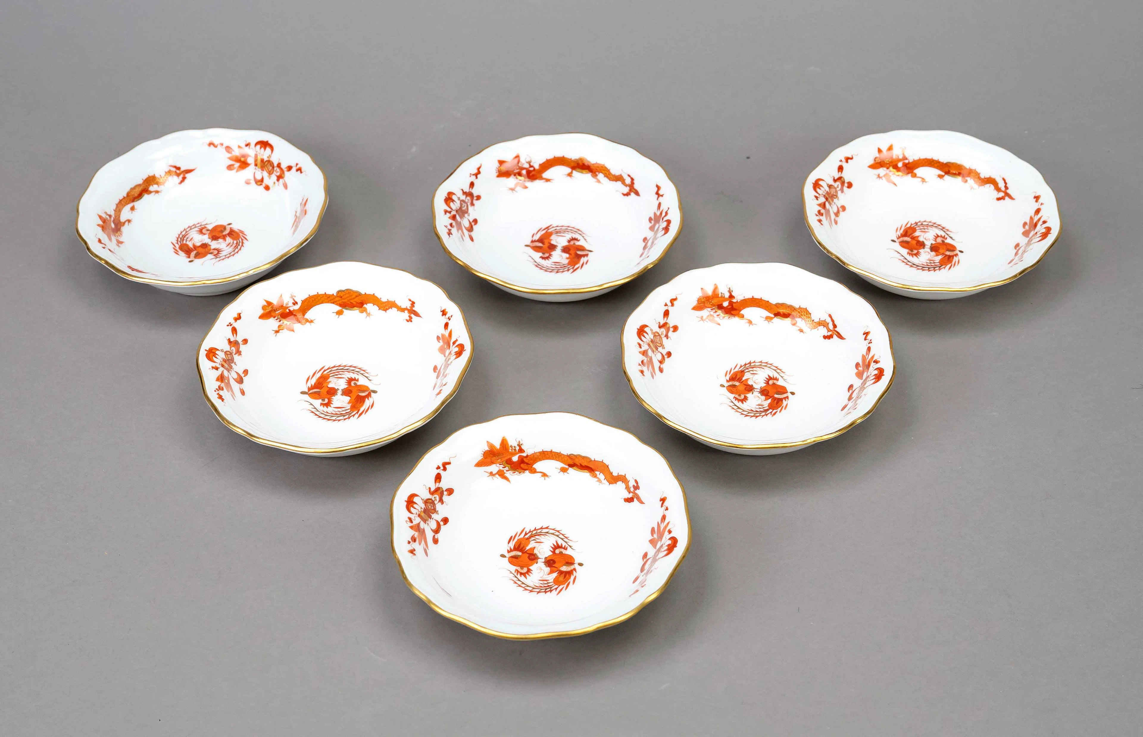 Sechs Kompottschälchen, Meissen
