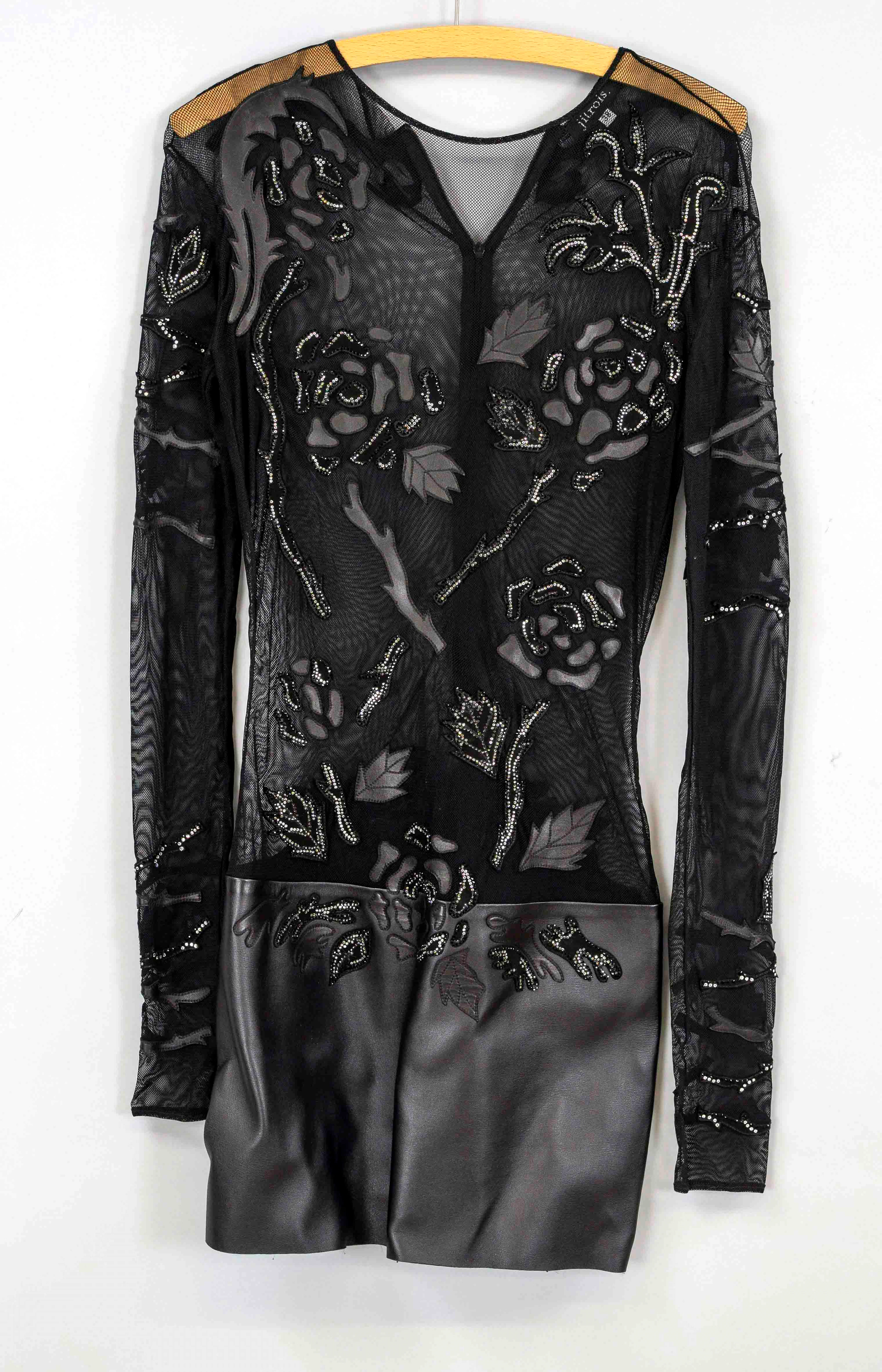 Jitrois, schwarzes Netz-Minikleid