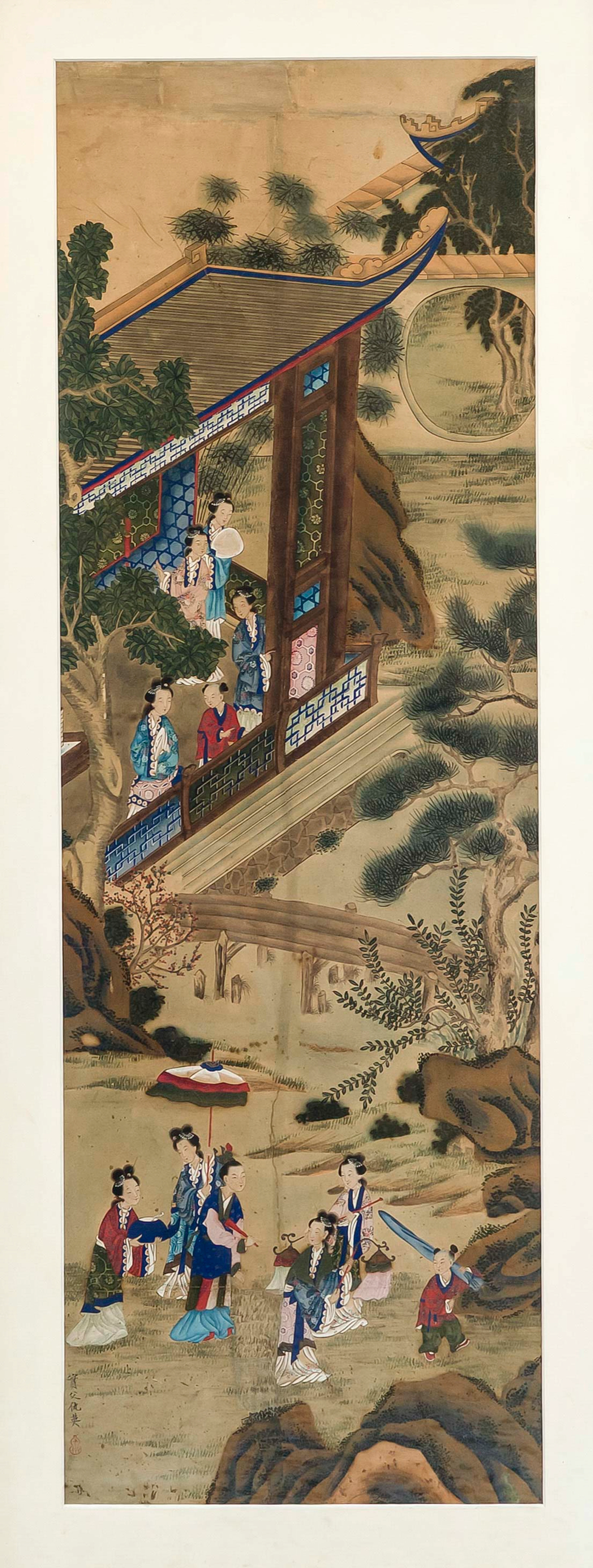 Tuschemalerei, China um 1900 (Qin