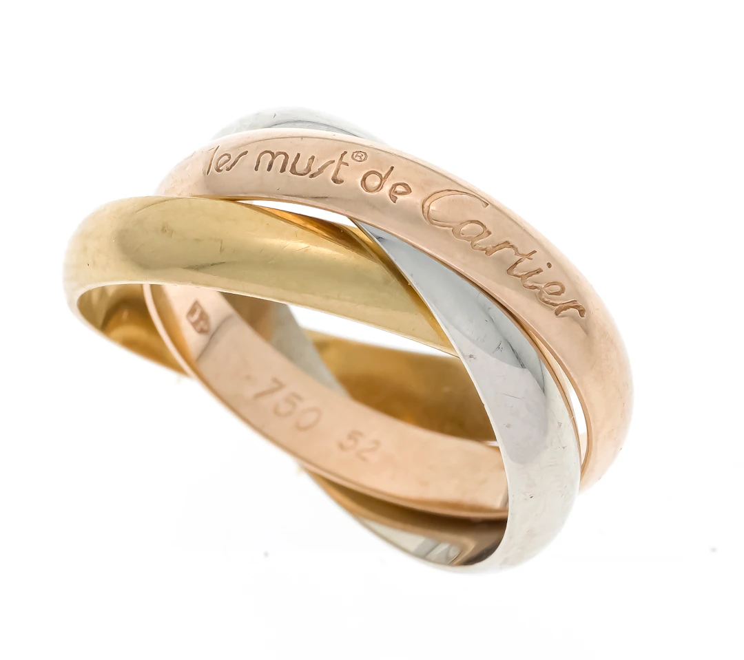 Cartier Trinity-Ring GG/RG/WG Auß