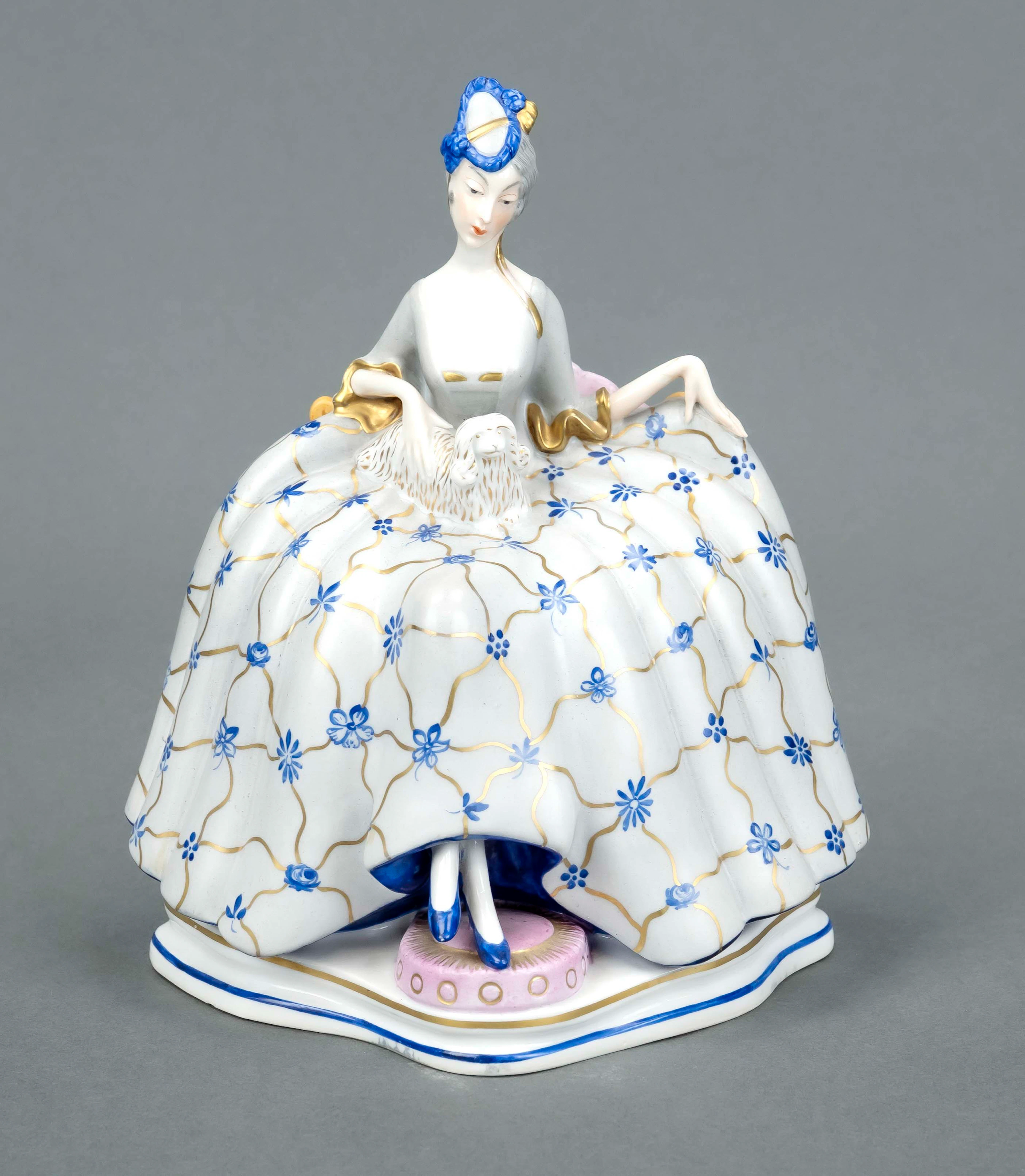 Feine Dame mit Hund, Fraureuth, S
