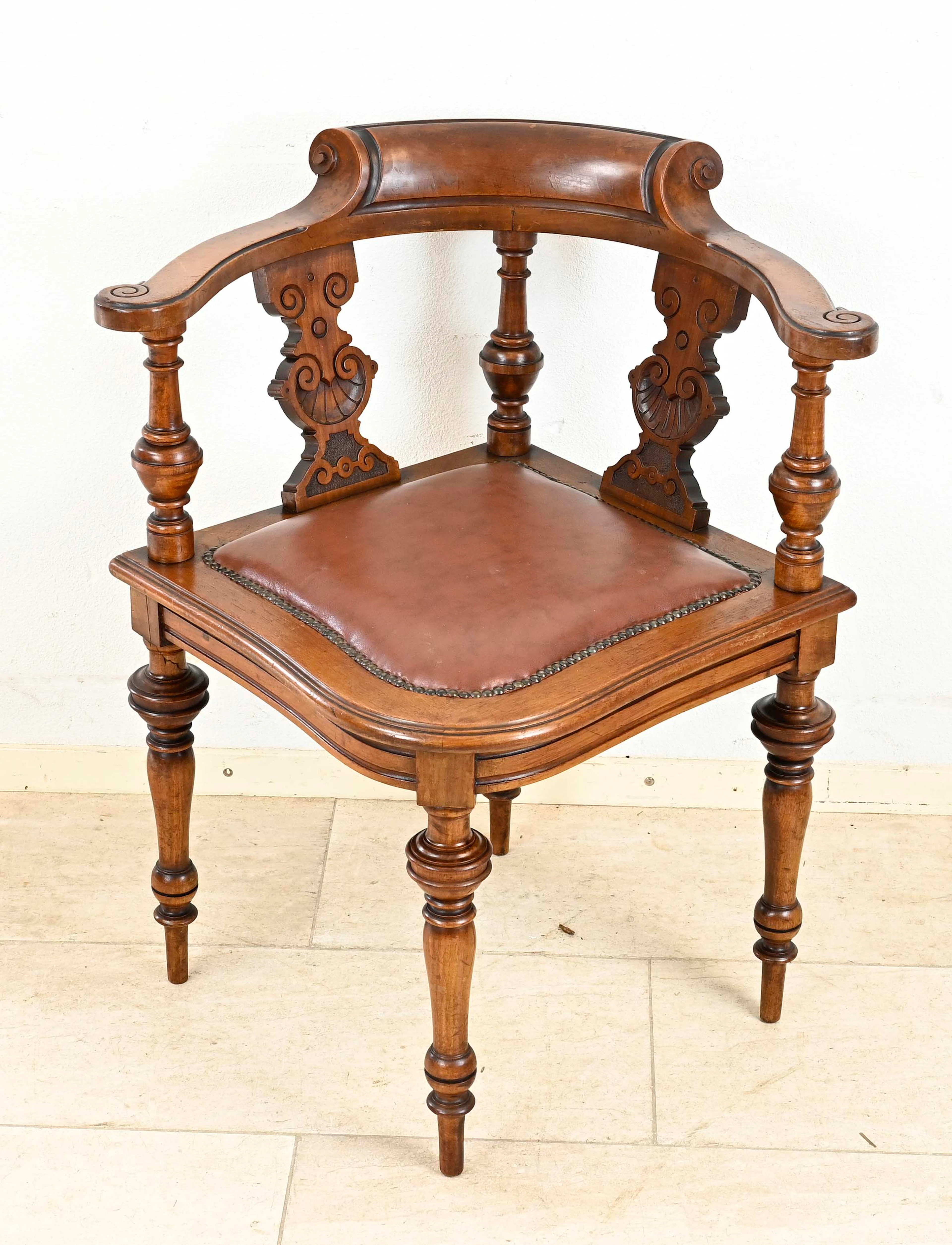 Gründerzeit-Eckstuhl um 1880, Nus