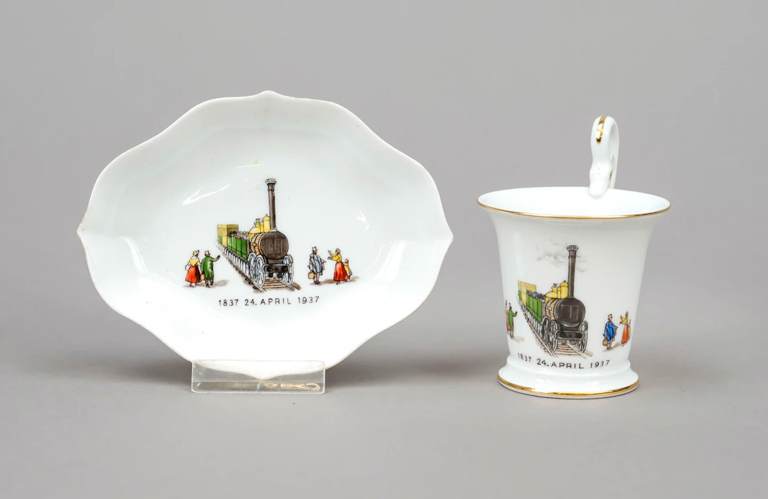 Schälchen und Tasse, Meissen, Mar