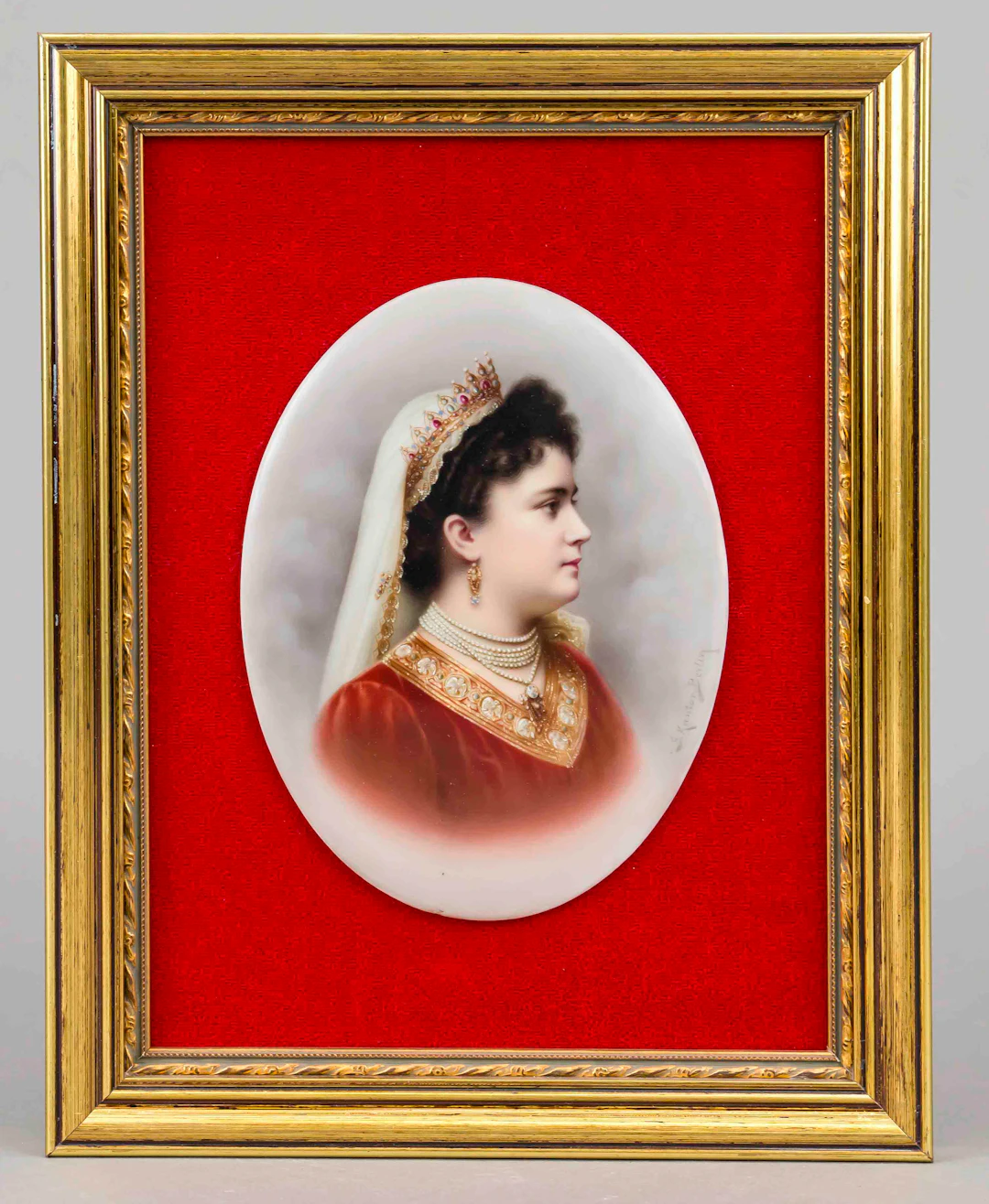 Bildplatte mit Königin Marie von