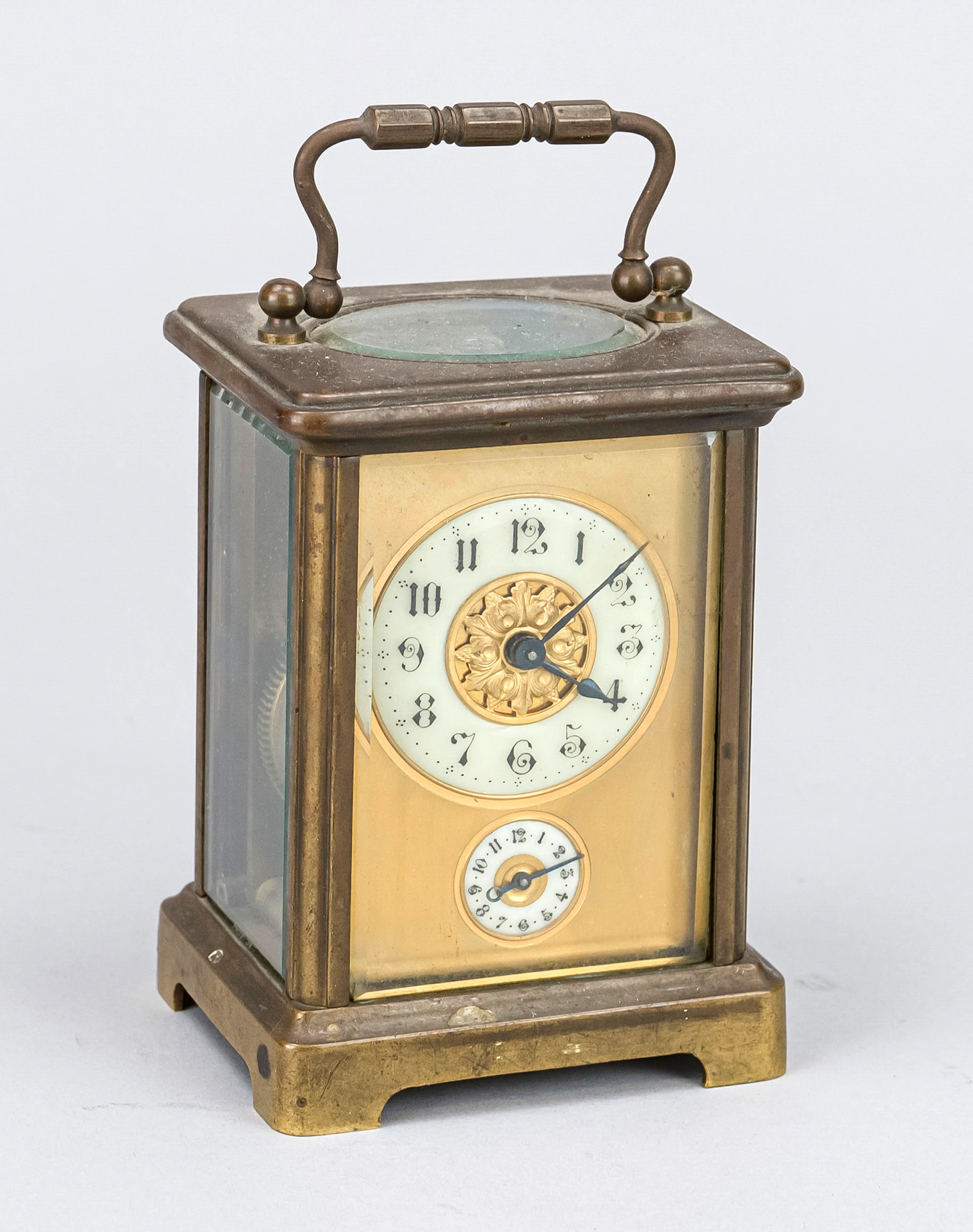 Franz. Reiseuhr im Messinggehäuse