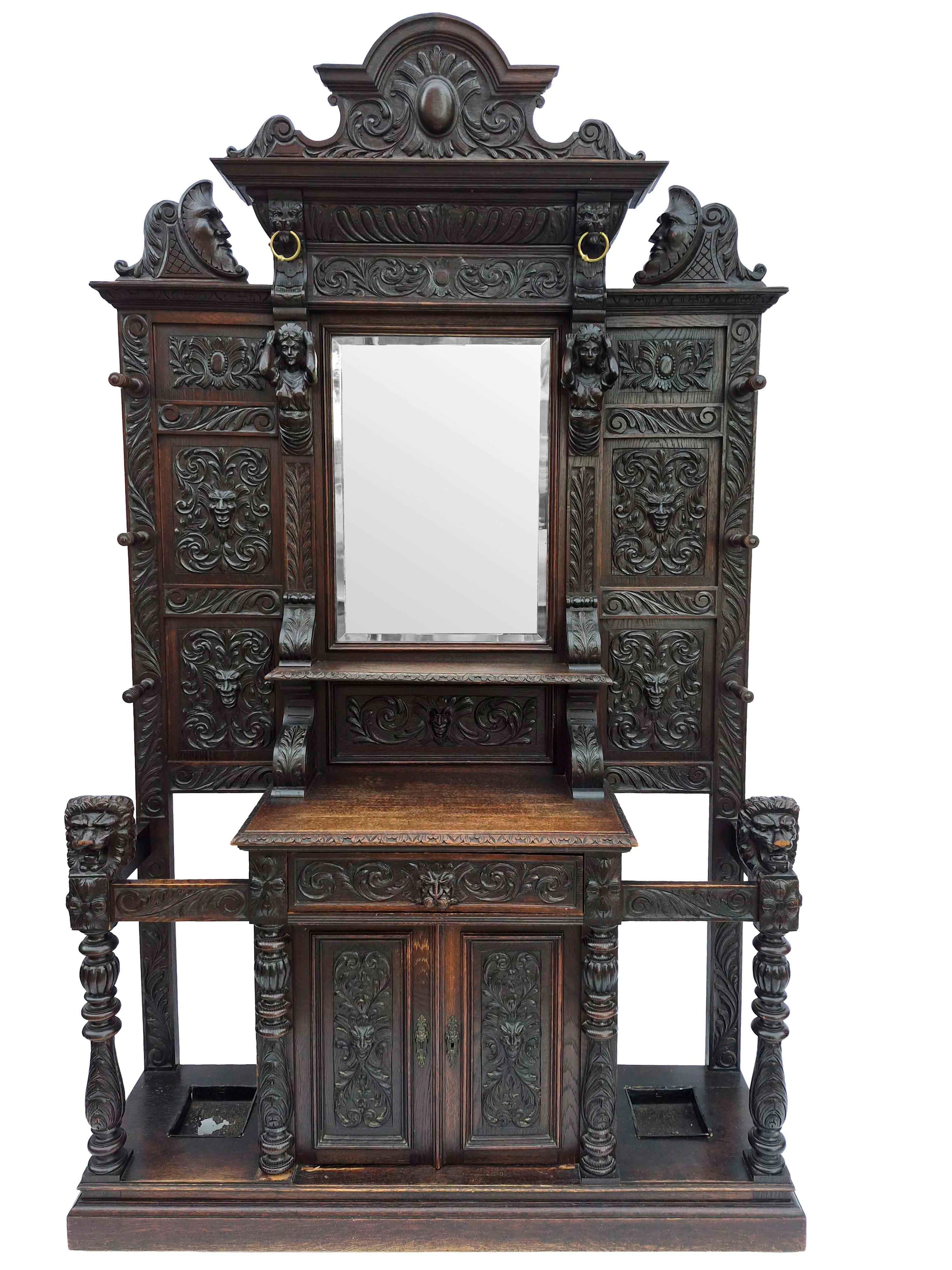 Dekorative Garderobe um 1880, Eic