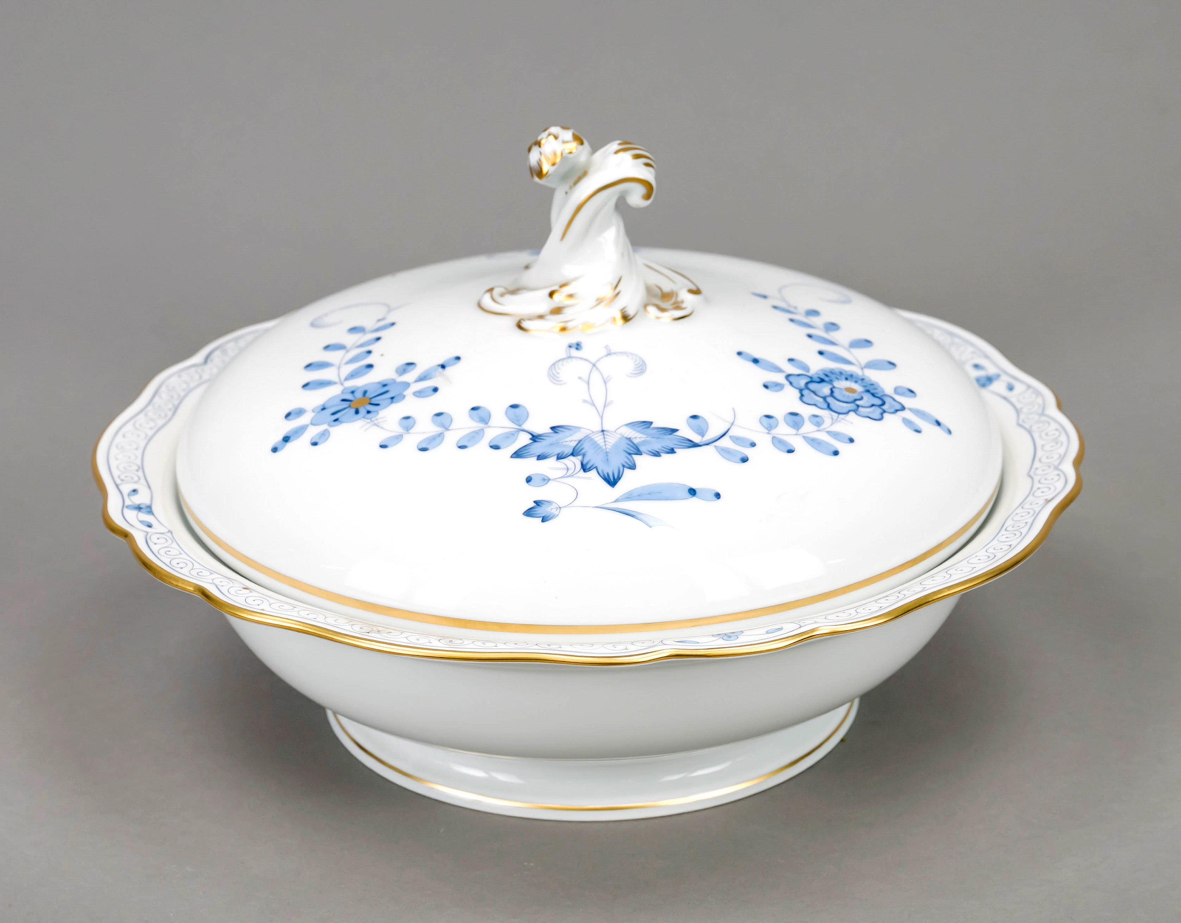 Runde Deckelschüssel, Meissen, M