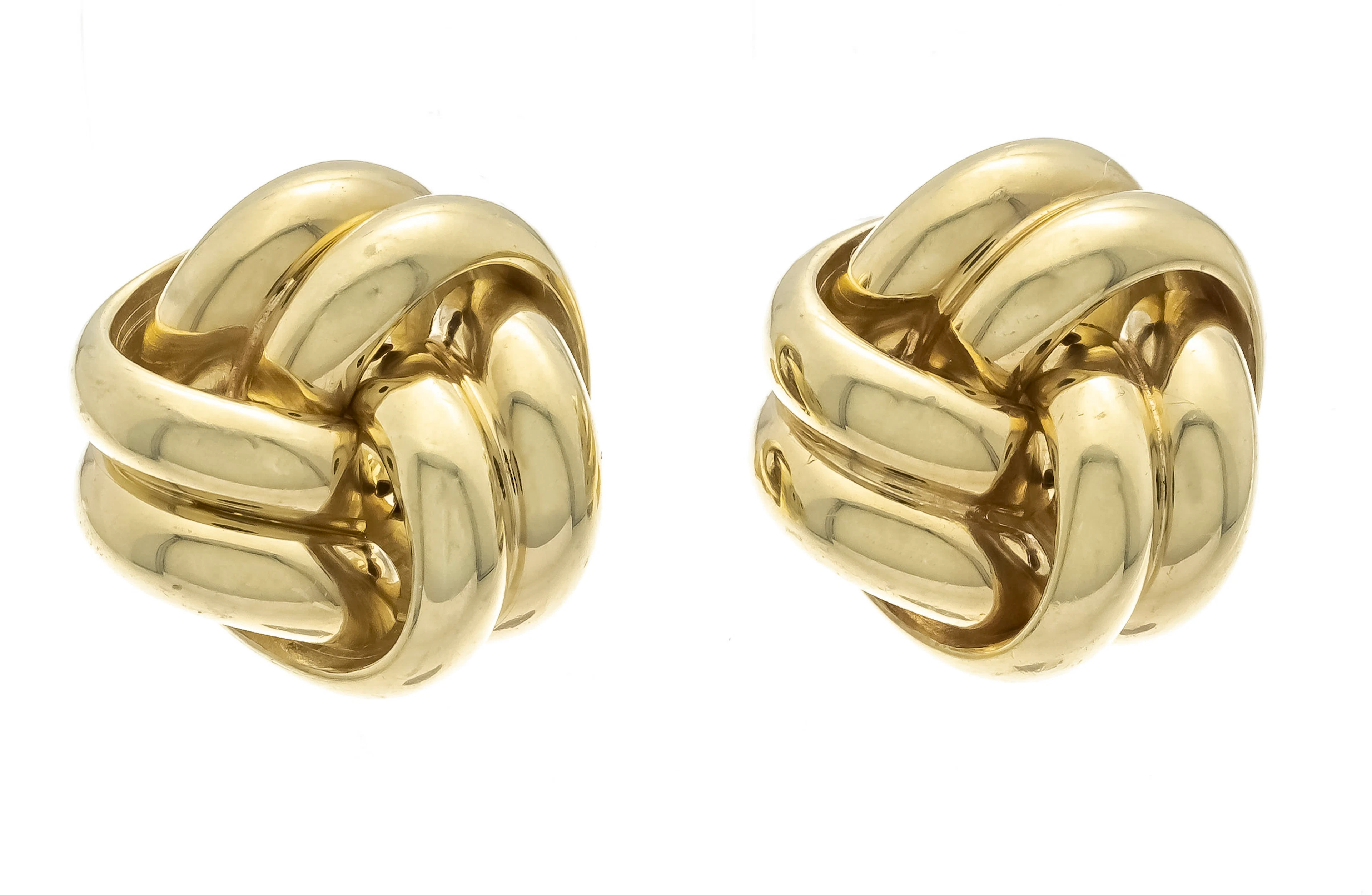 Knoten-Ohrringe GG 585/000 D. 13 m