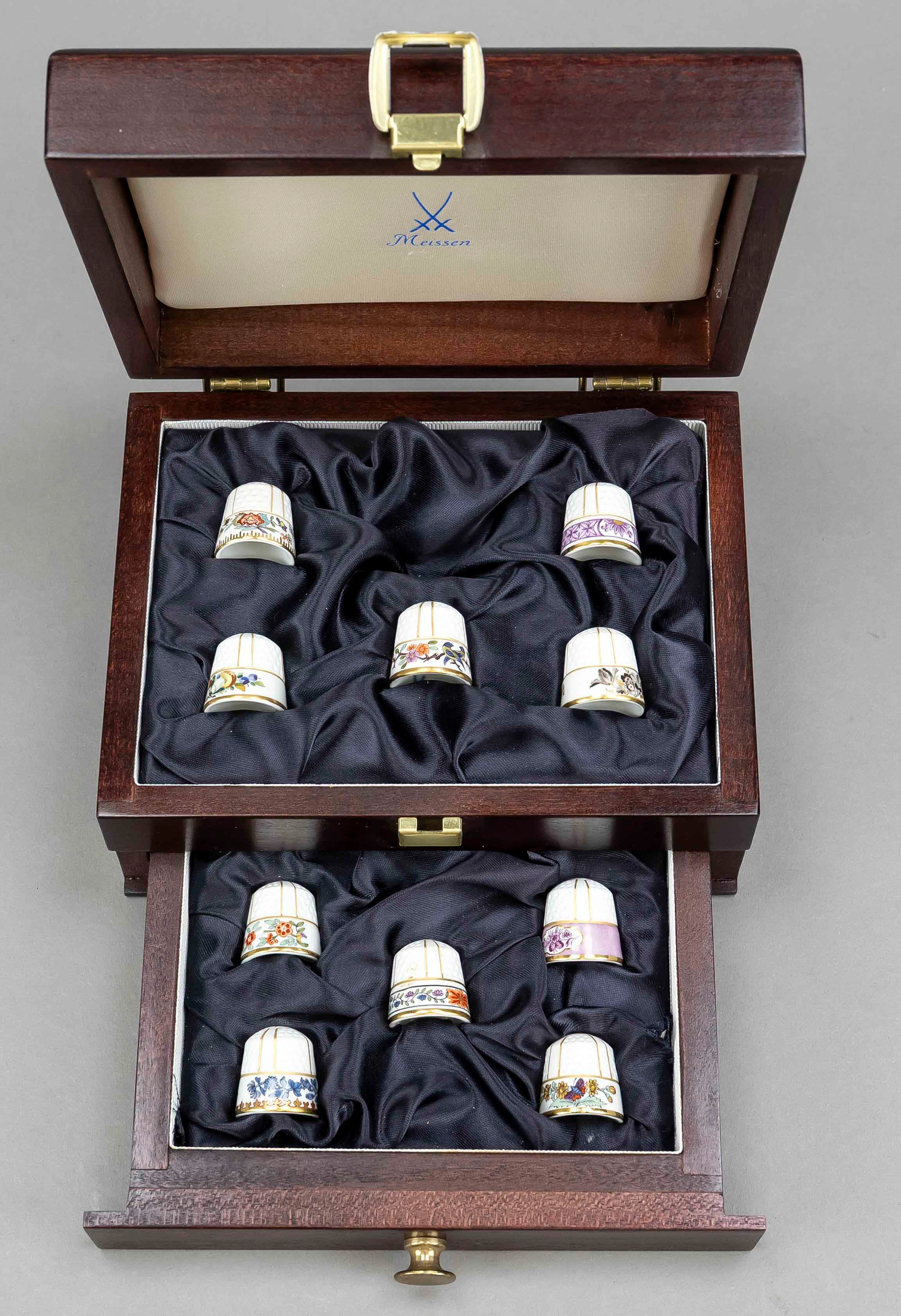10 Fingerhüte von Meissen, Porzel