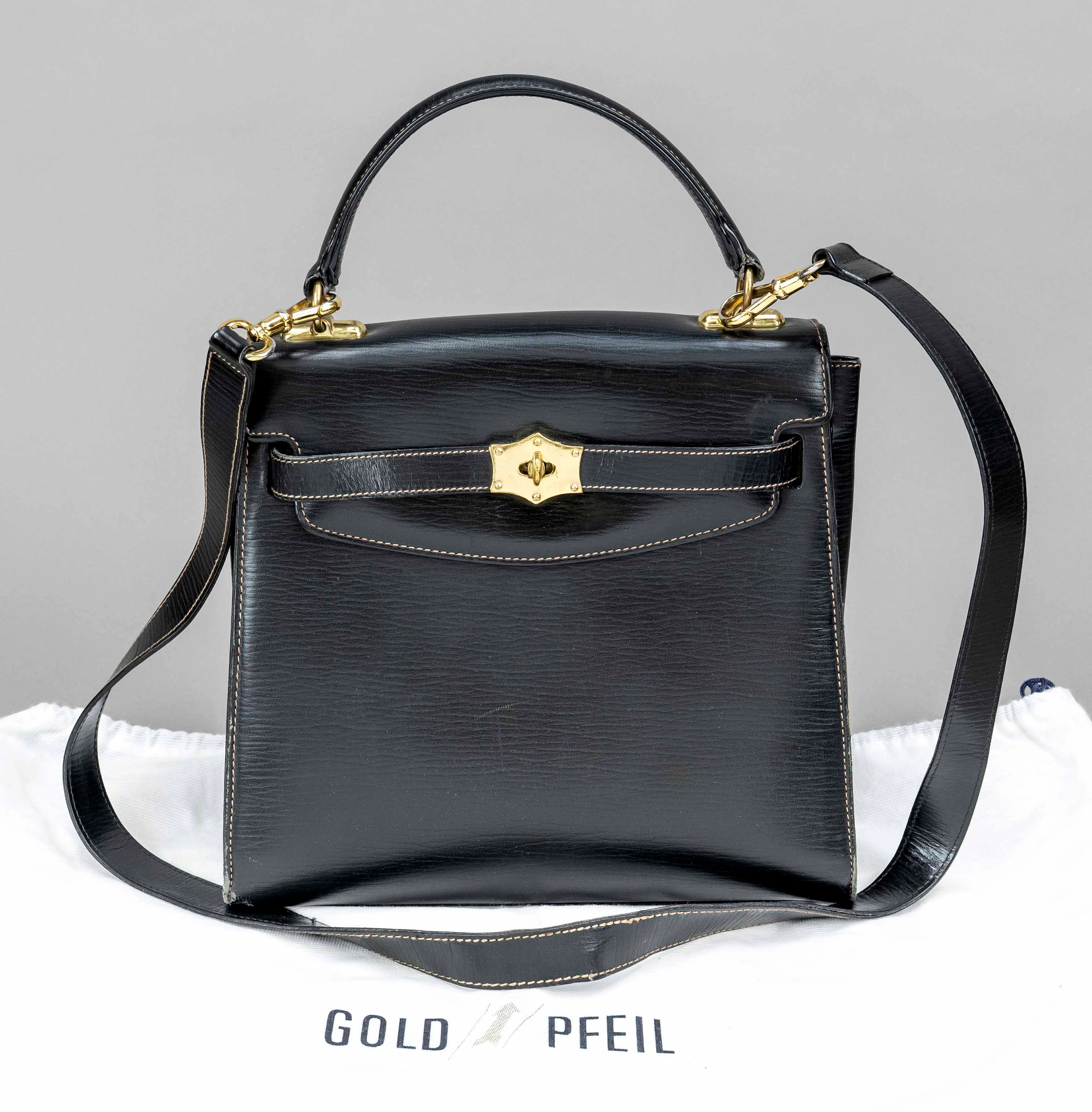 Goldpfeil, Vintage Handtasche im K