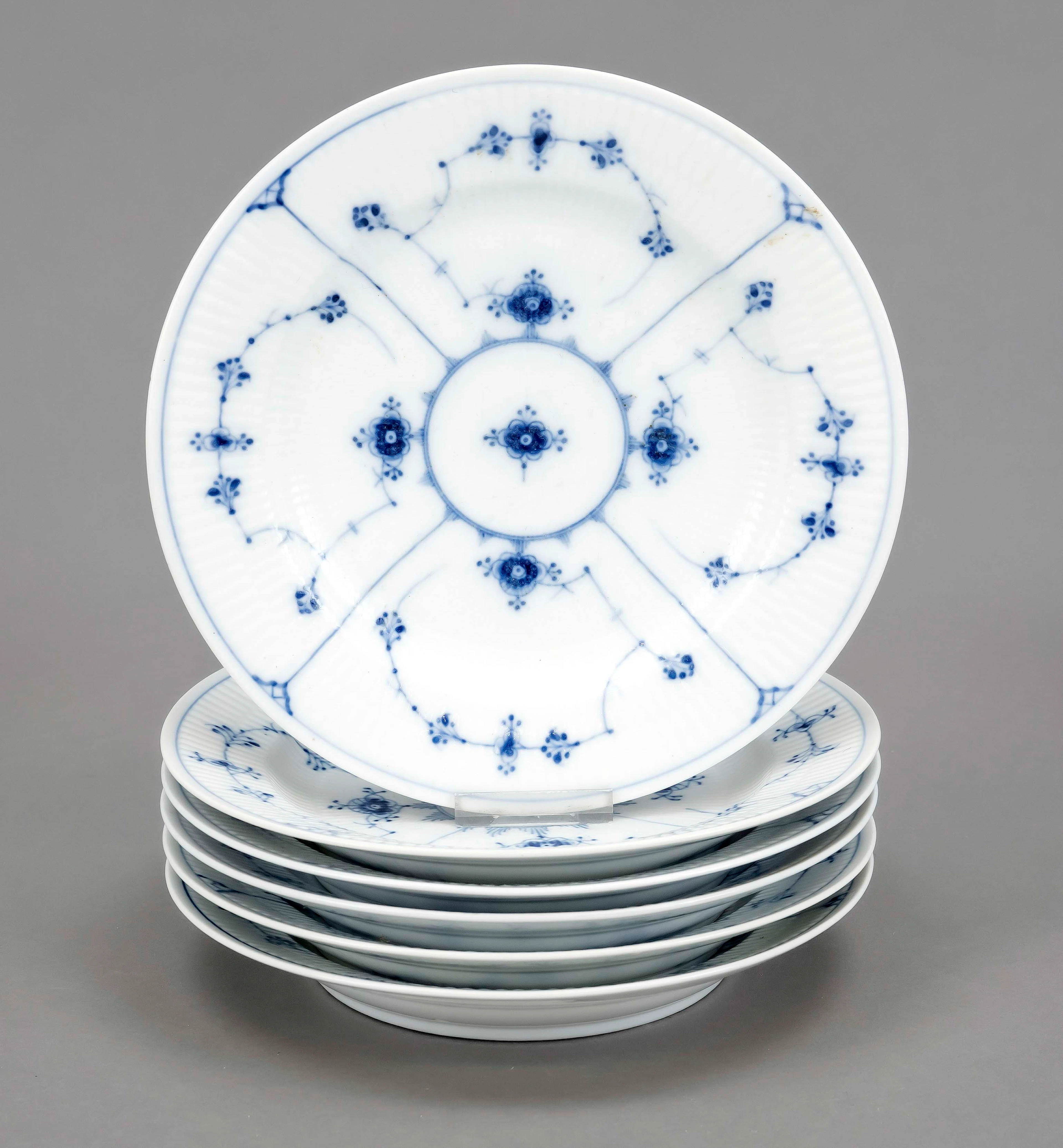 6 Speiseteller, Royal Copenhagen