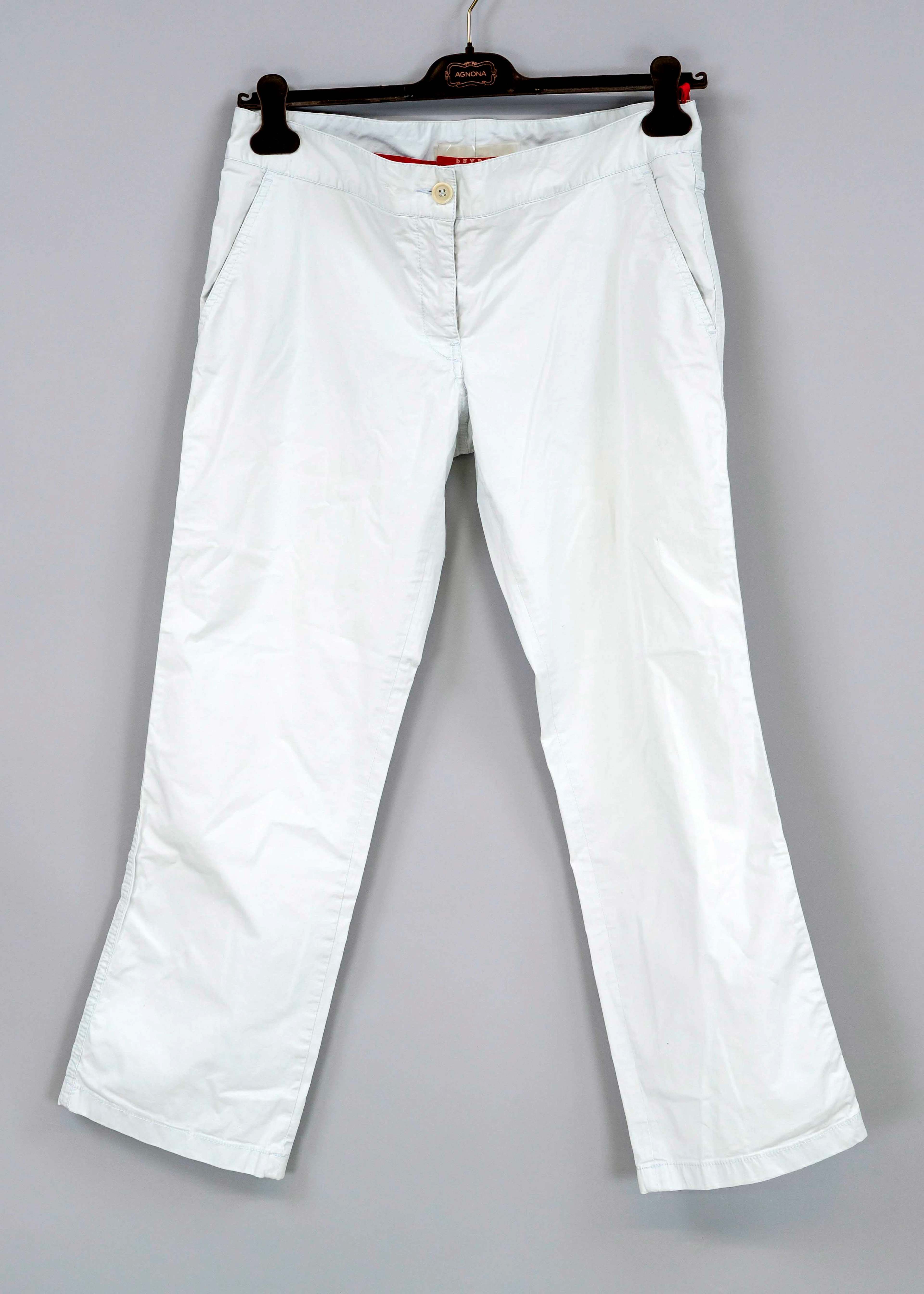 Prada, weiße Hose mit verkürztem