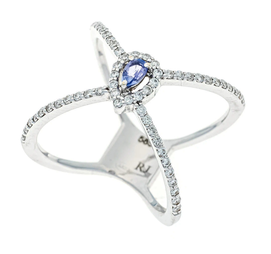 Tansanit-Brillant-Ring WG 585/000