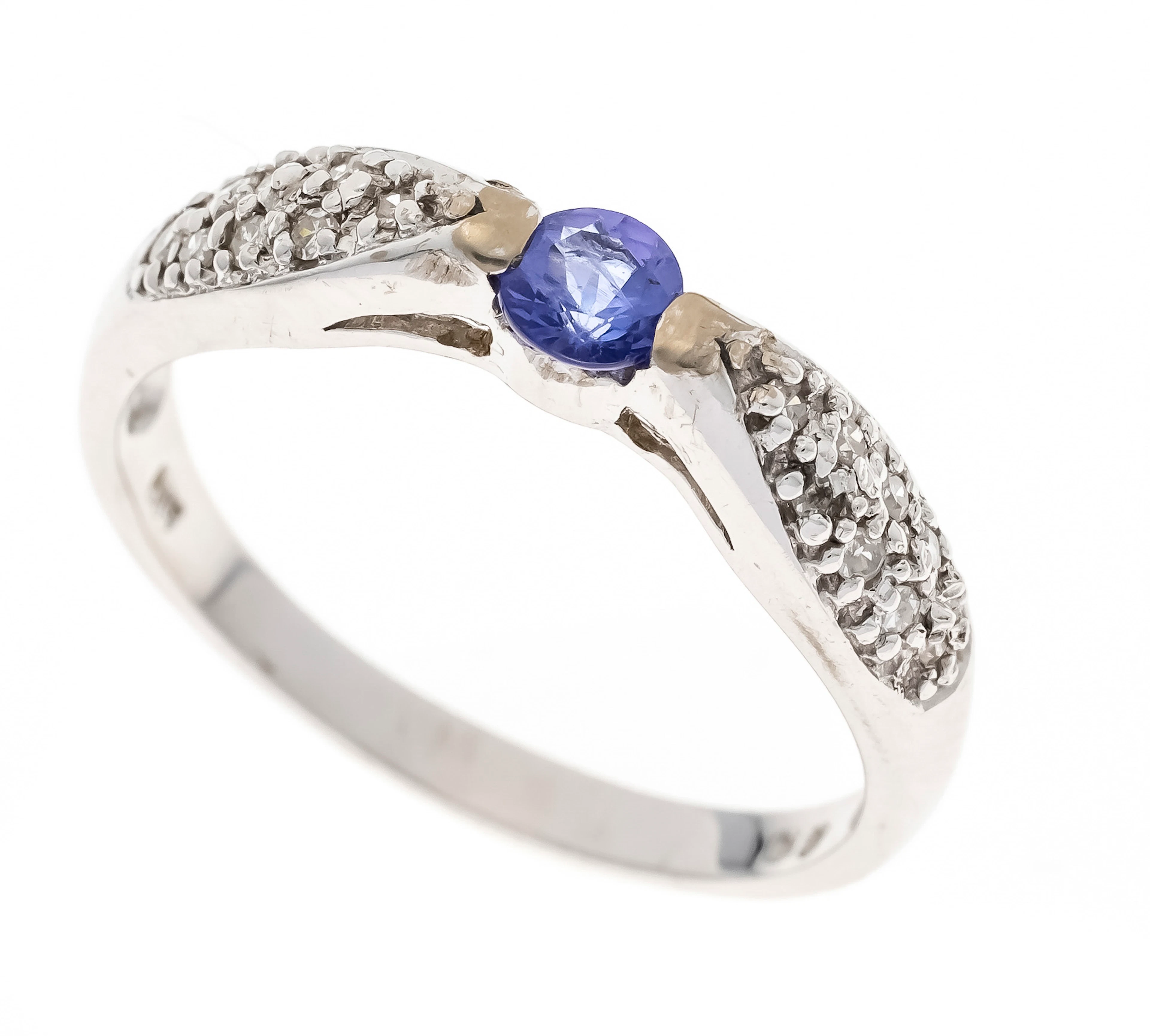 Tansanit-Diamant-Ring WG 585/000 mit
