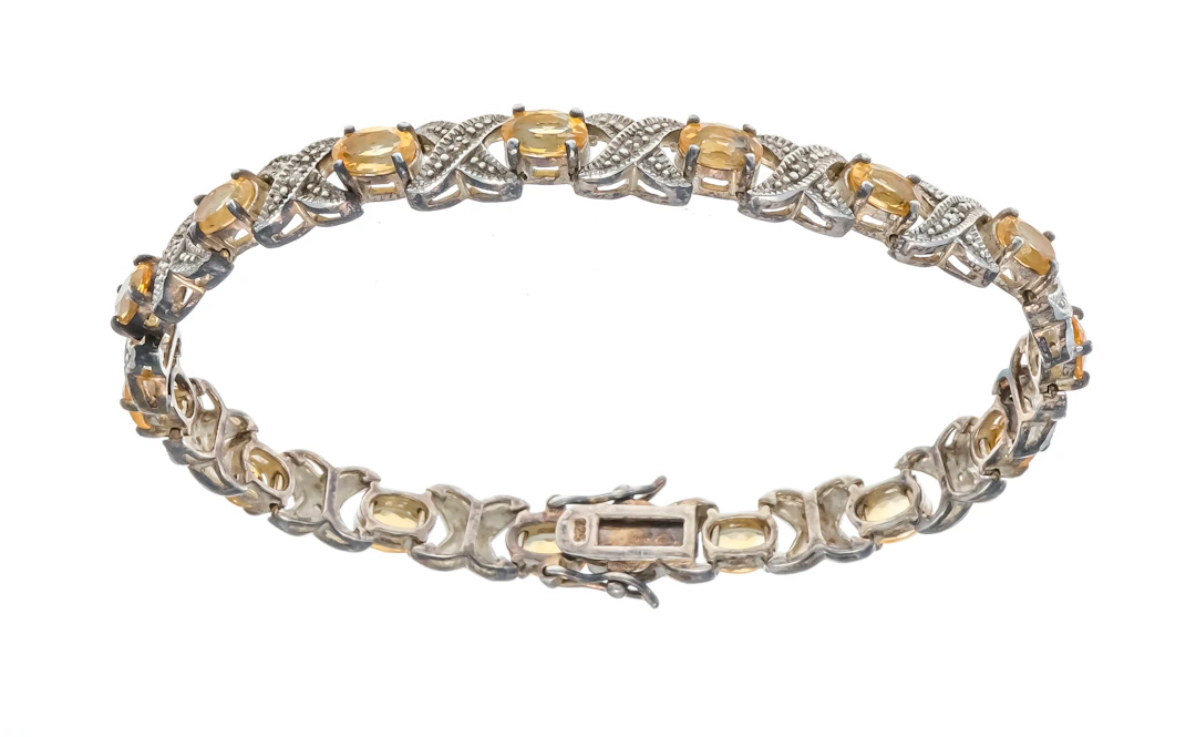 Citrin-Armband Silber 925/000 mit