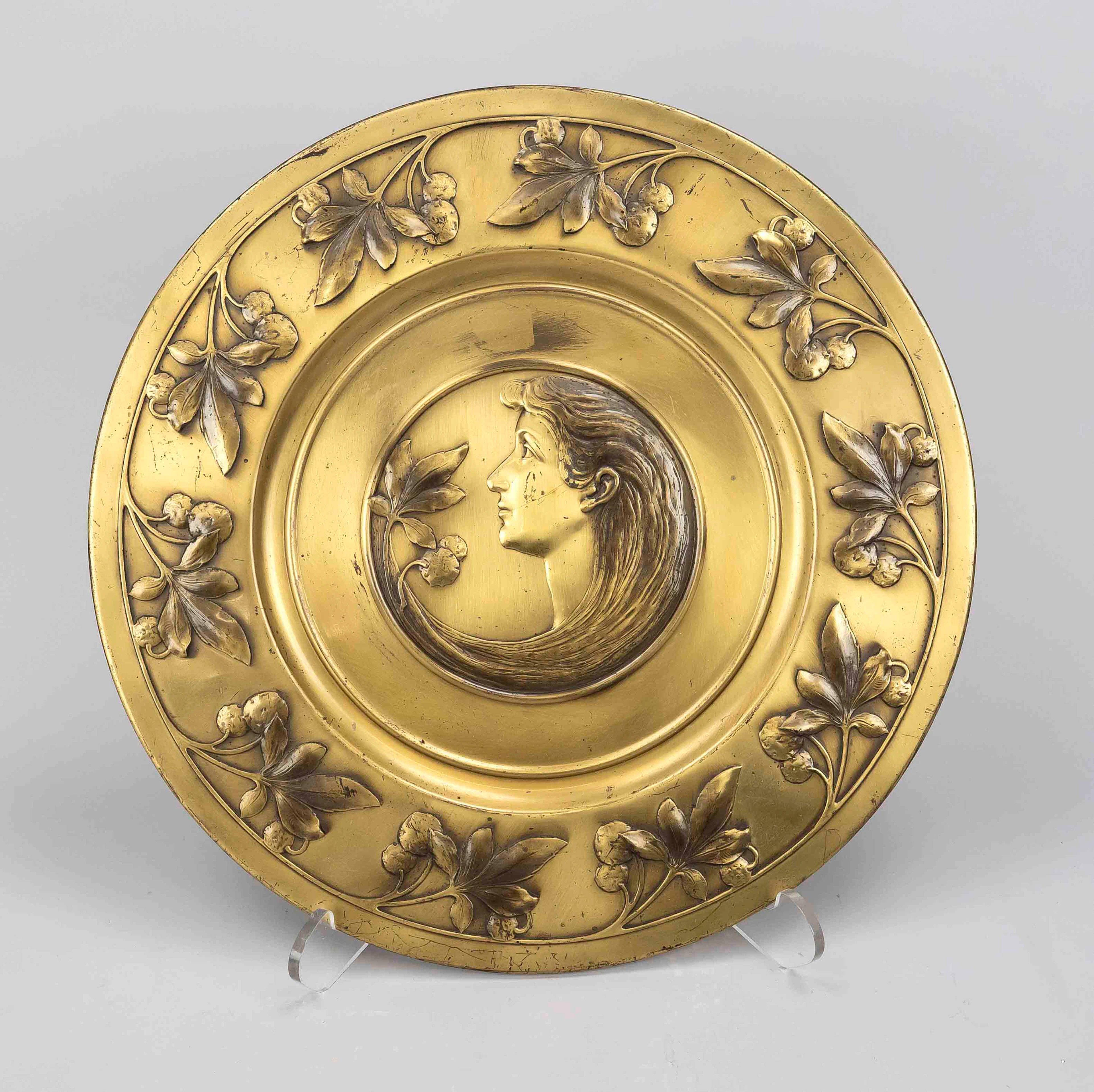 Jugendstil-Wandteller, um 1900, M